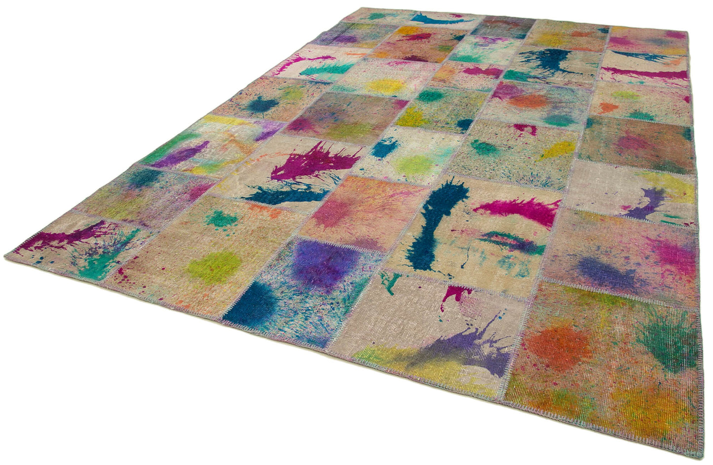 8x12 Multicolor Patchwork Rug- 12384