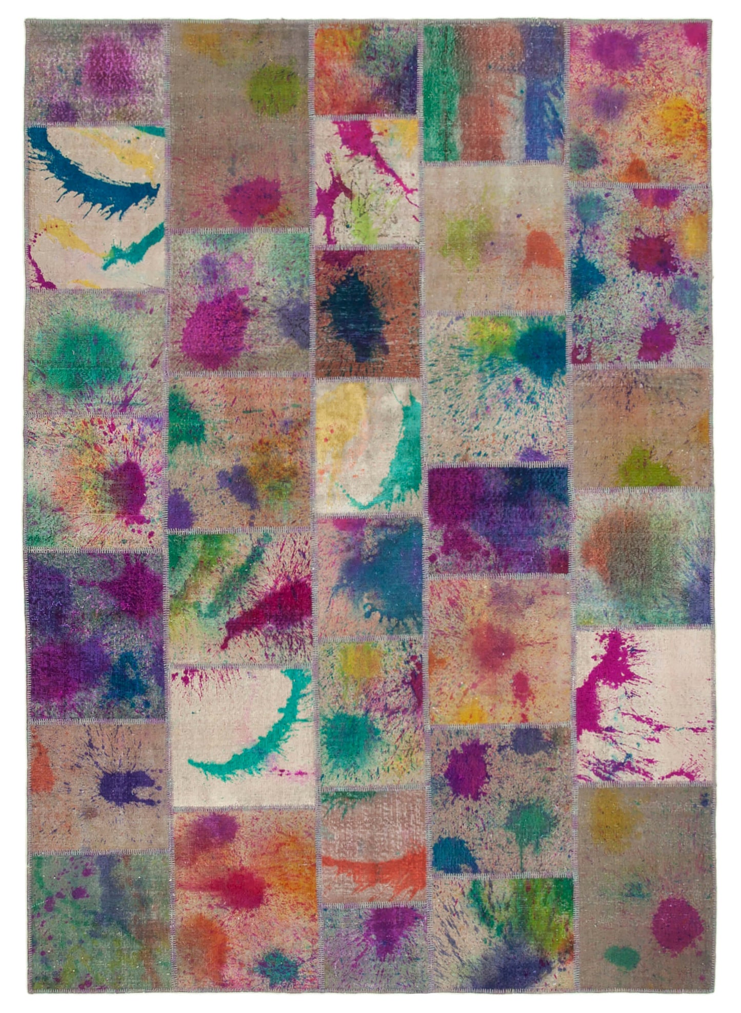 8x11 Multicolor Patchwork Rug- 12389