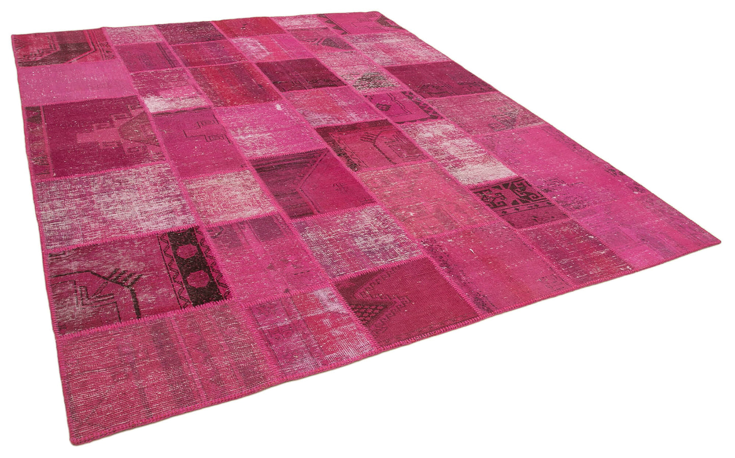 8x10 Pink Patchwork Rug - 12549