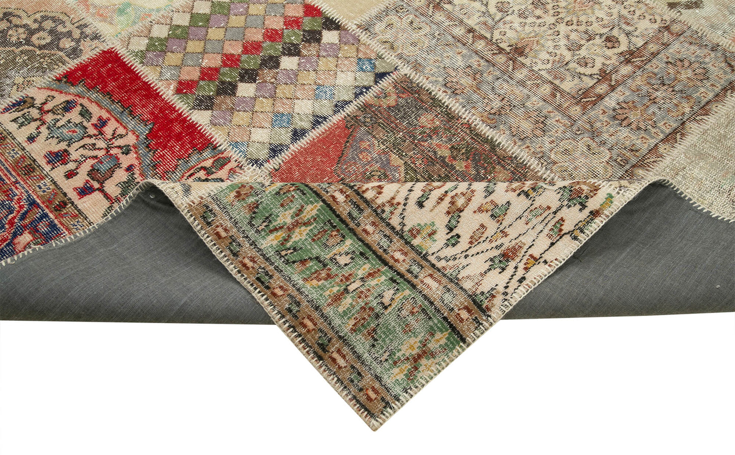 10x13 Beige Patchwork Rug - 15156