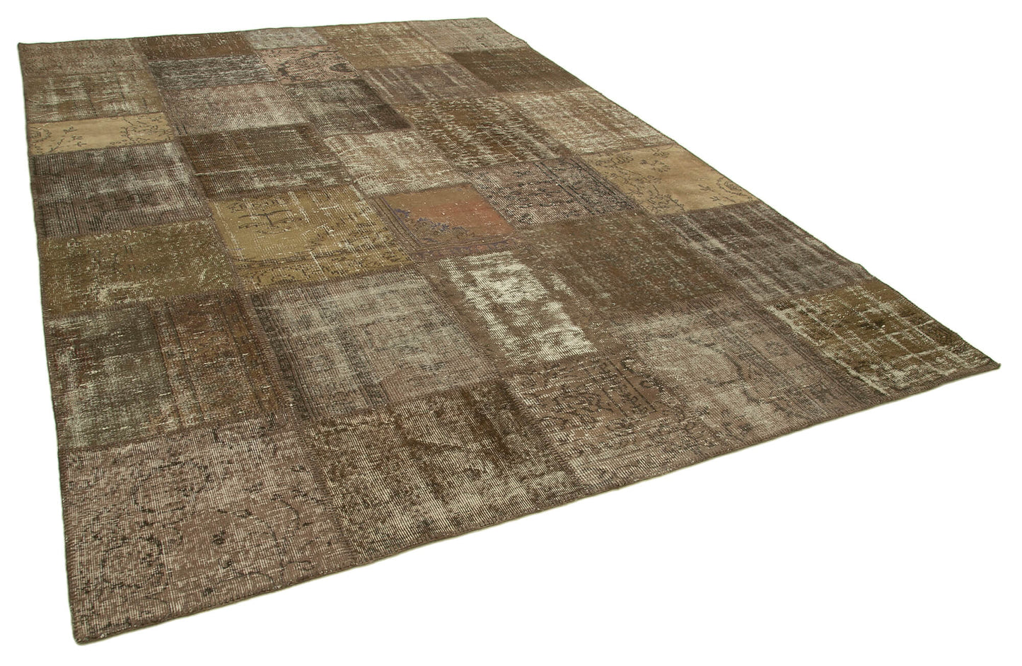 8x12 Brown Patchwork Rug- 18228