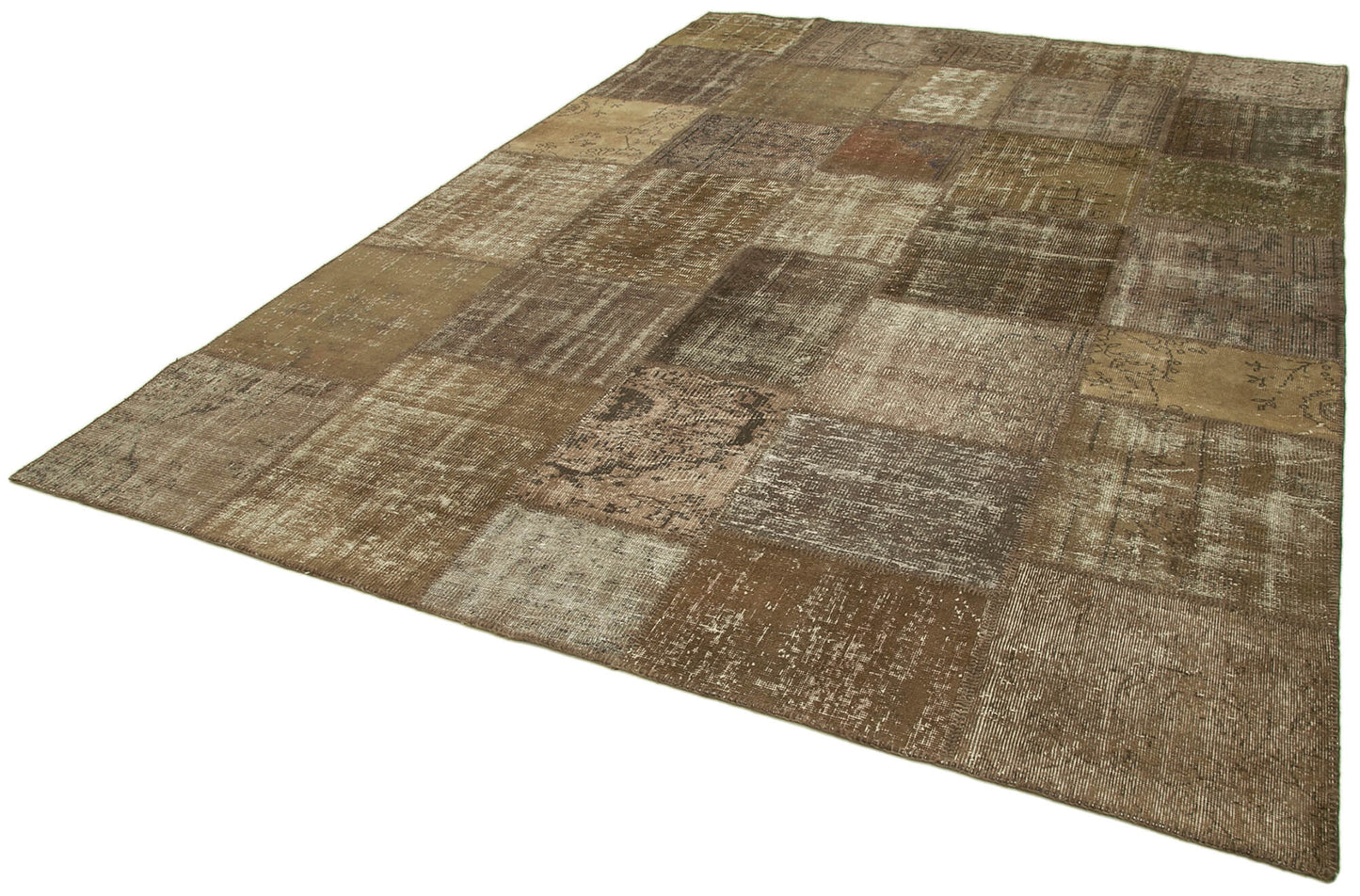 8x12 Brown Patchwork Rug- 18228