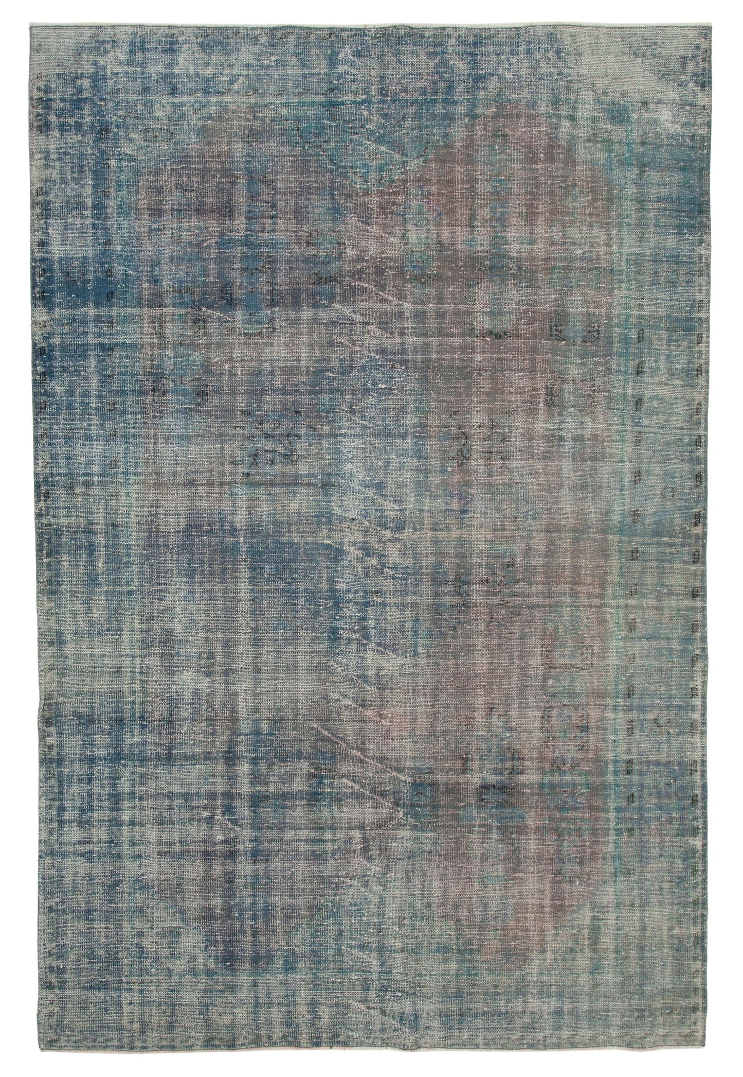 7x10 Blue Overdyed Rug - 19004