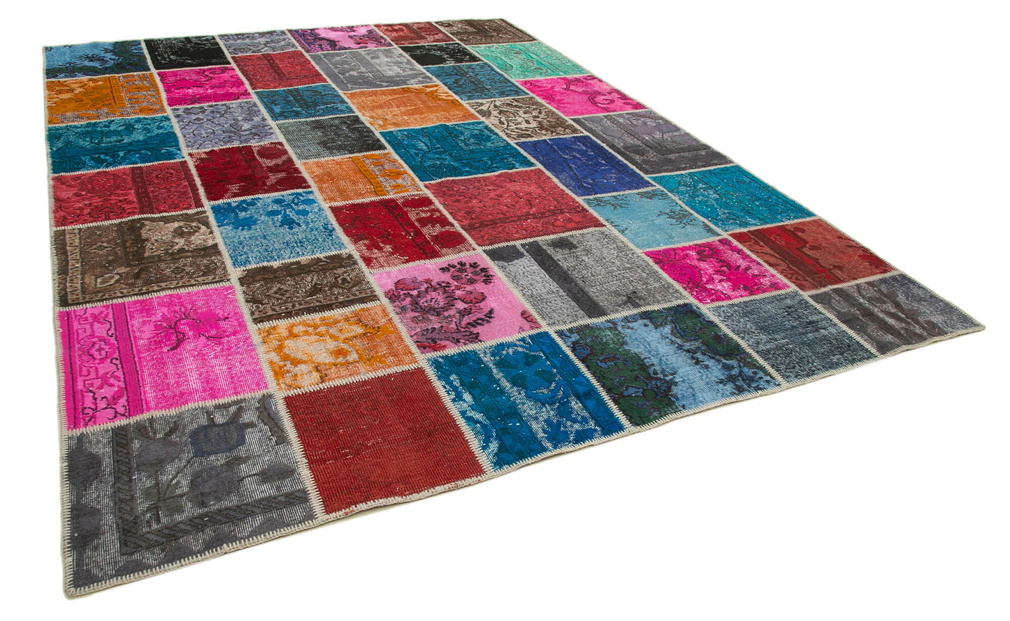 9x12 Multicolor Patchwork Rug- 19247