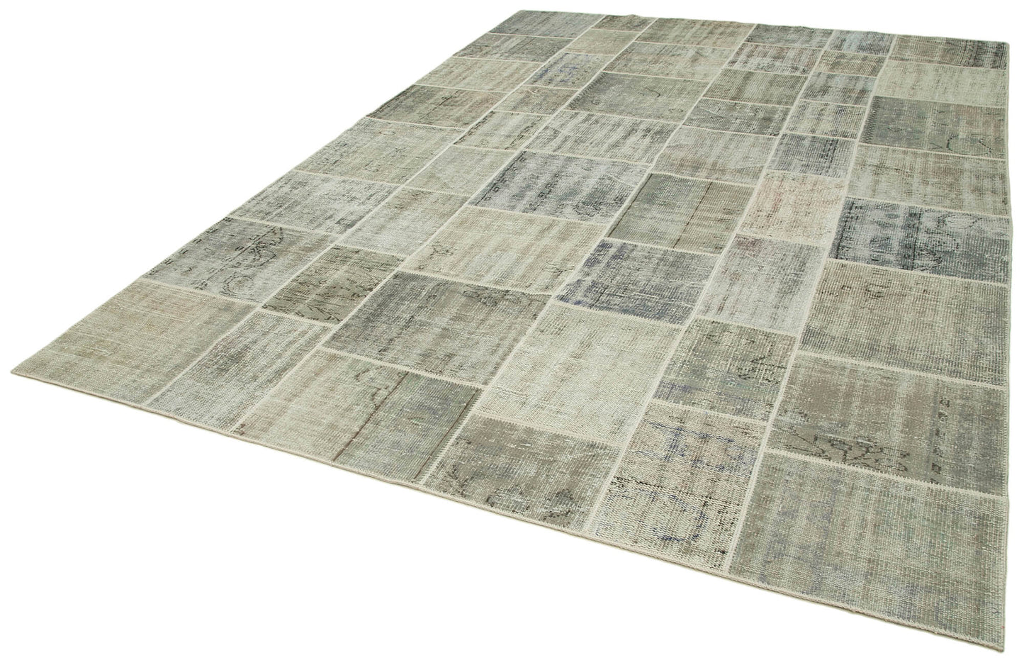 8x11 Grey Patchwork Rug- 20015