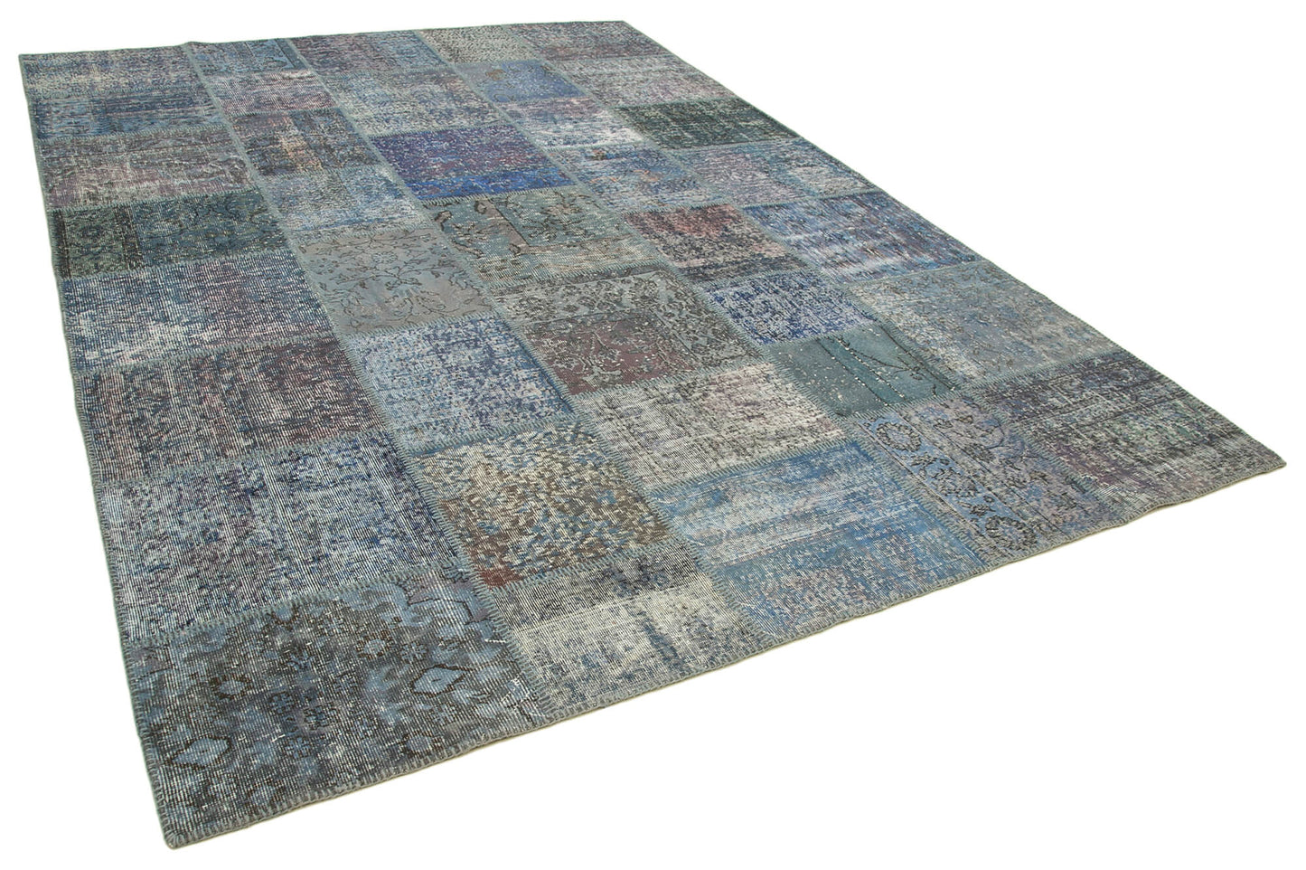 8x12 Blue Patchwork Rug- 20061