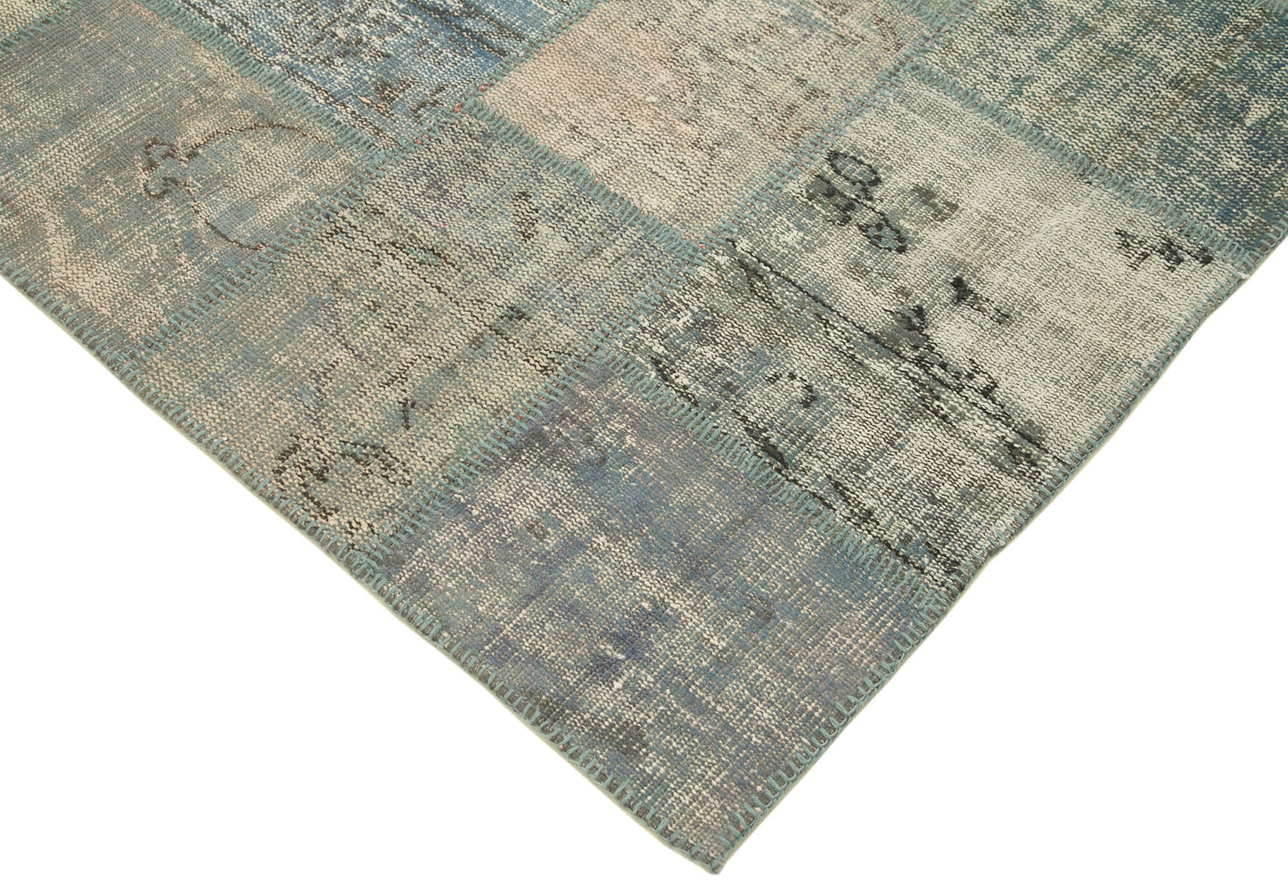 6x8 Blue Patchwork Rug - 20152