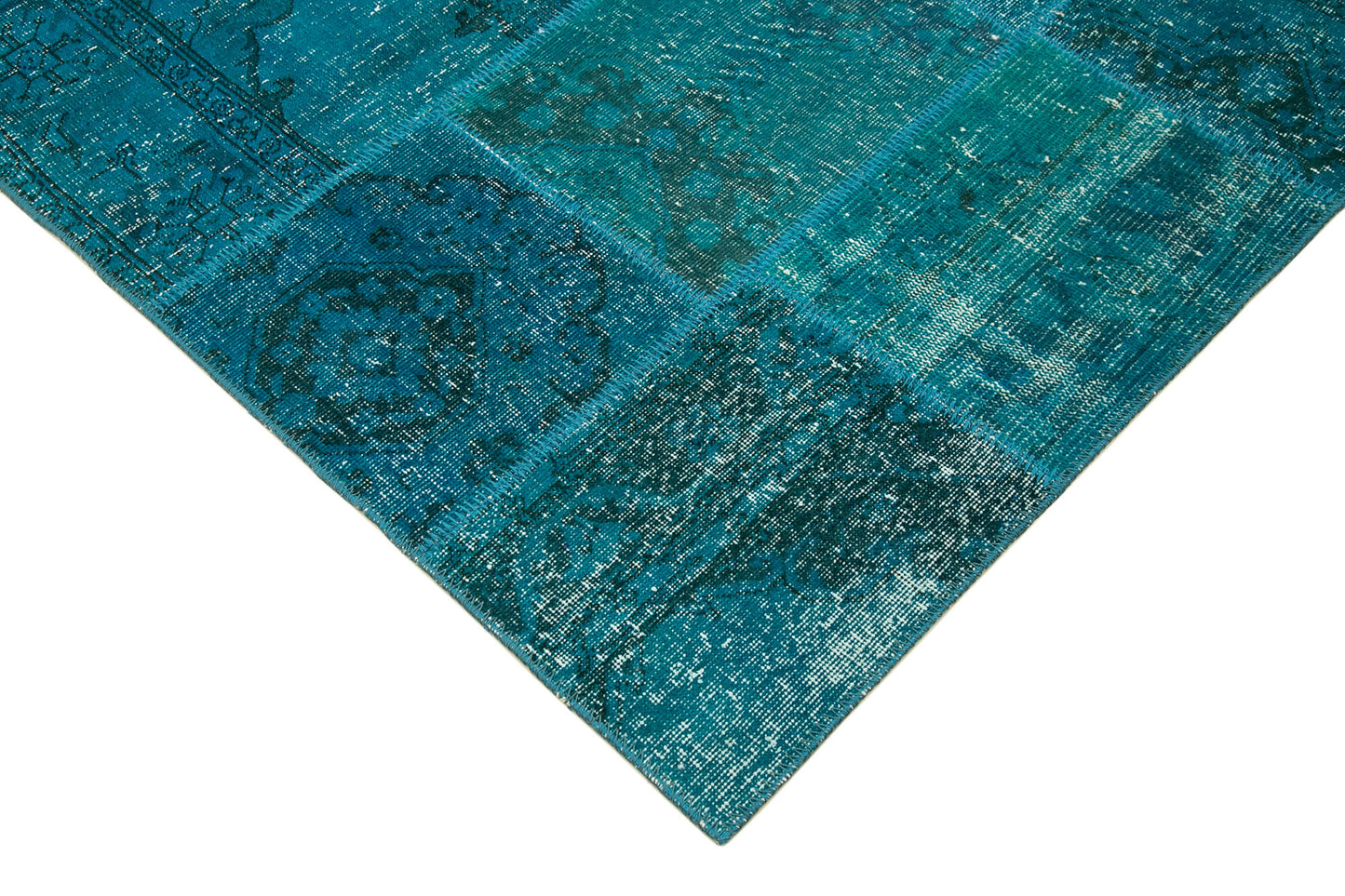 5x8 Turquoise Patchwork Rug - 20157
