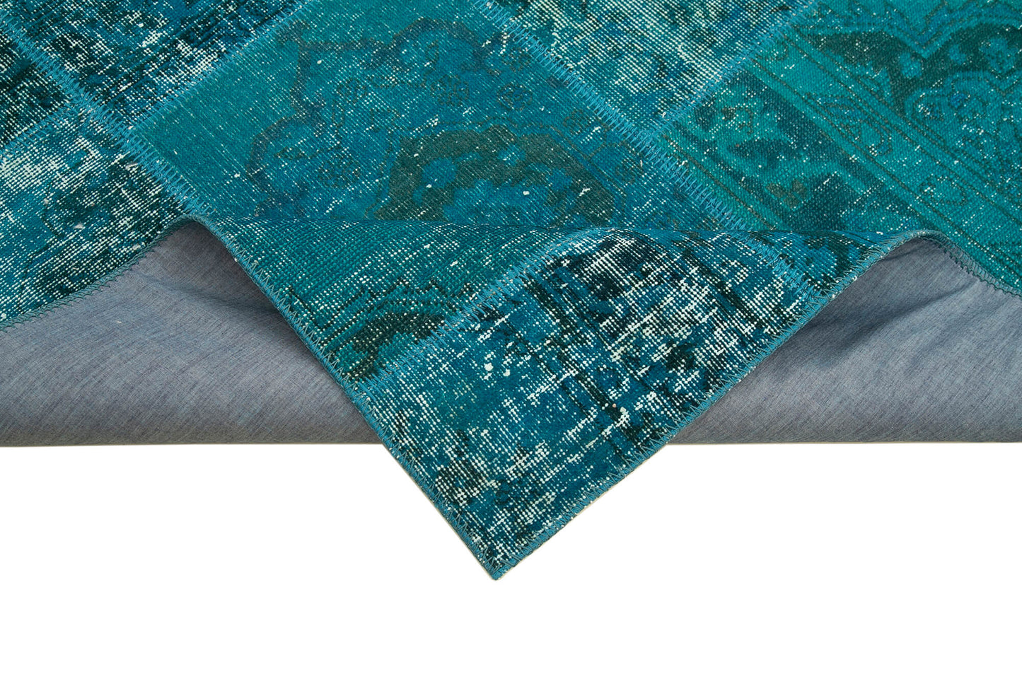 5x8 Turquoise Patchwork Rug - 20157