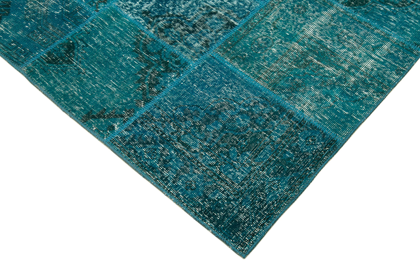 6x8 Turquoise Patchwork Rug - 20160