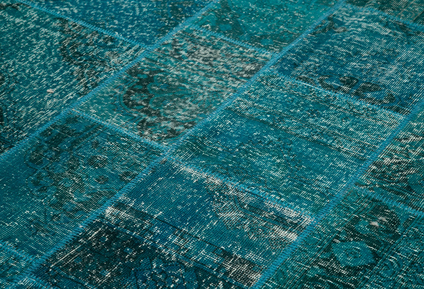6x8 Turquoise Patchwork Rug - 20160