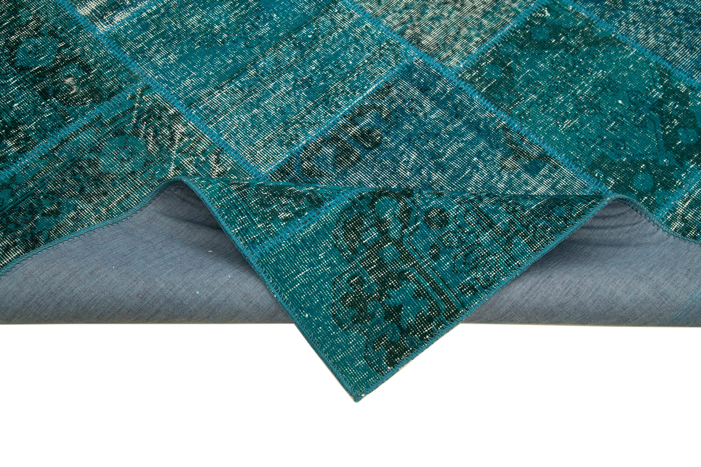 6x8 Turquoise Patchwork Rug - 20160