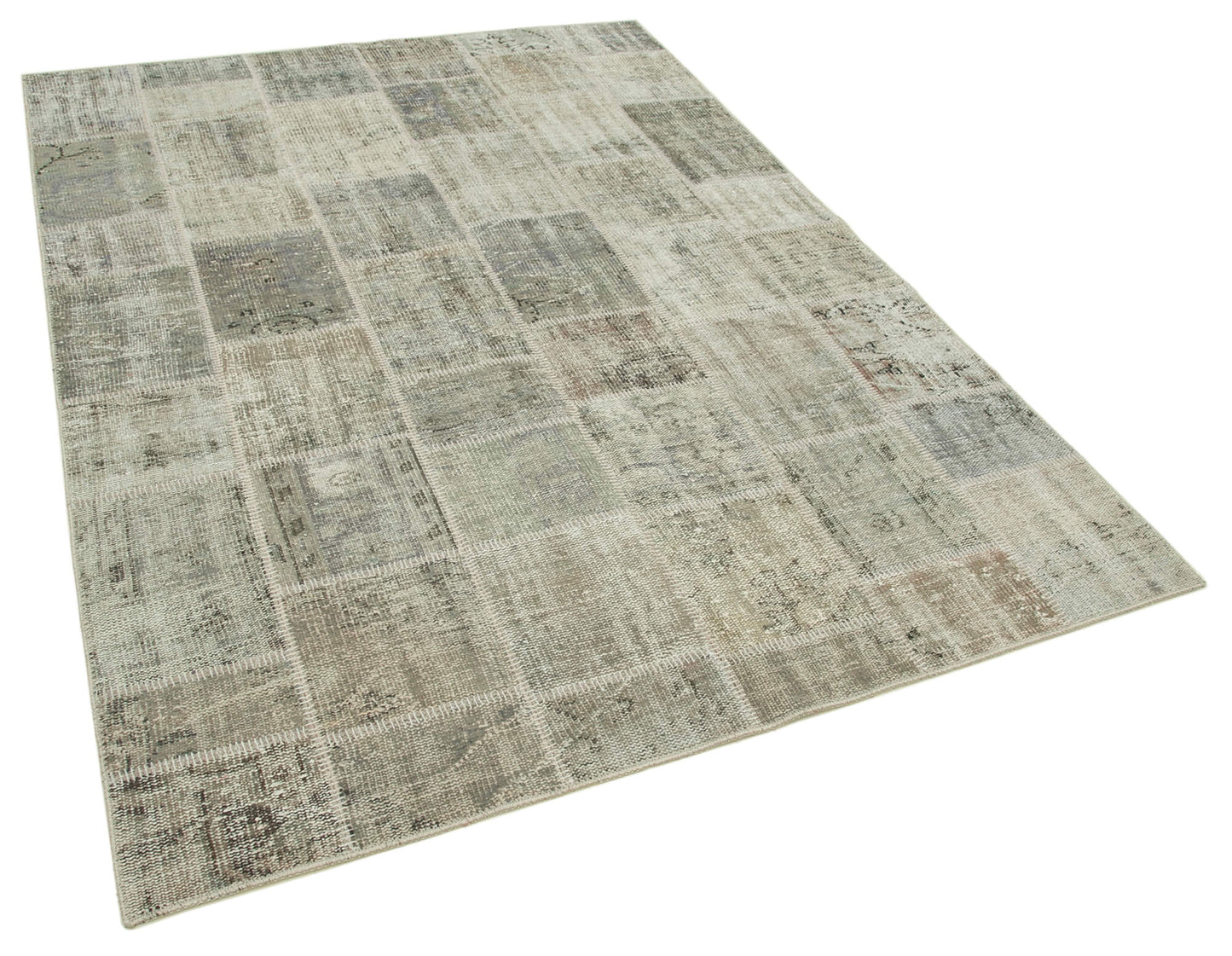 6x8 Grey Patchwork Rug - 20200