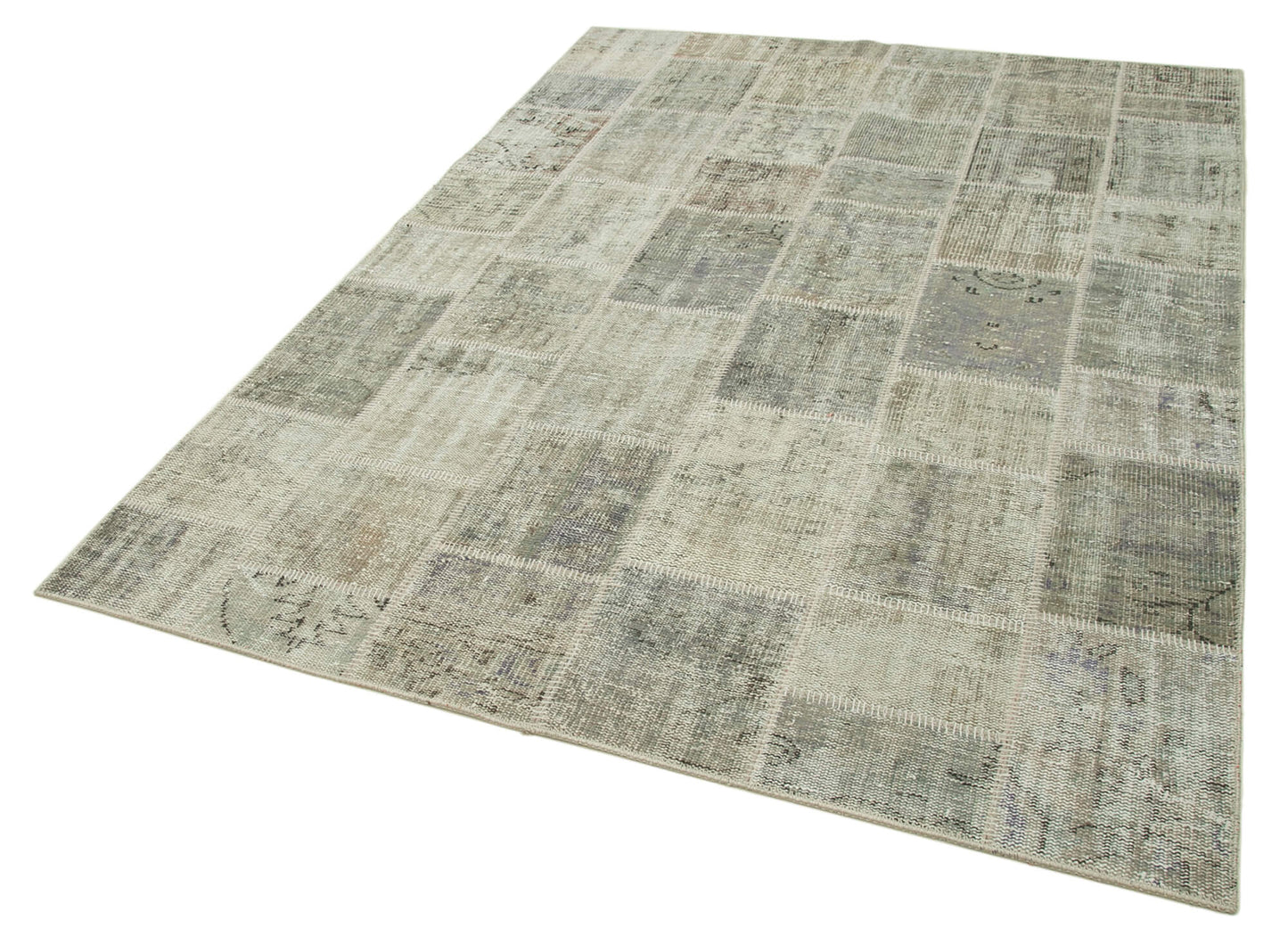 6x8 Grey Patchwork Rug - 20200