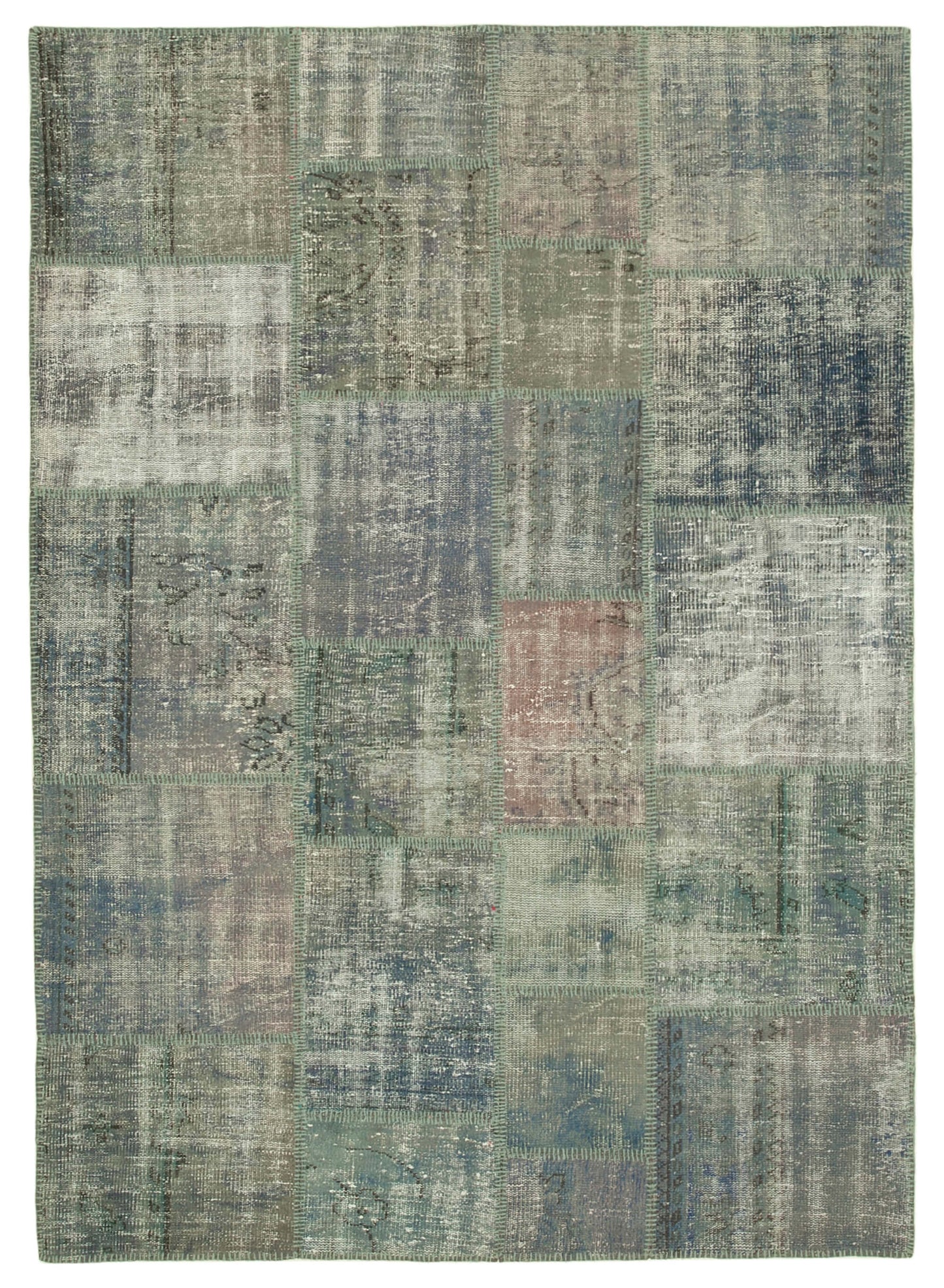 6x8 Grey Patchwork Rug - 20241