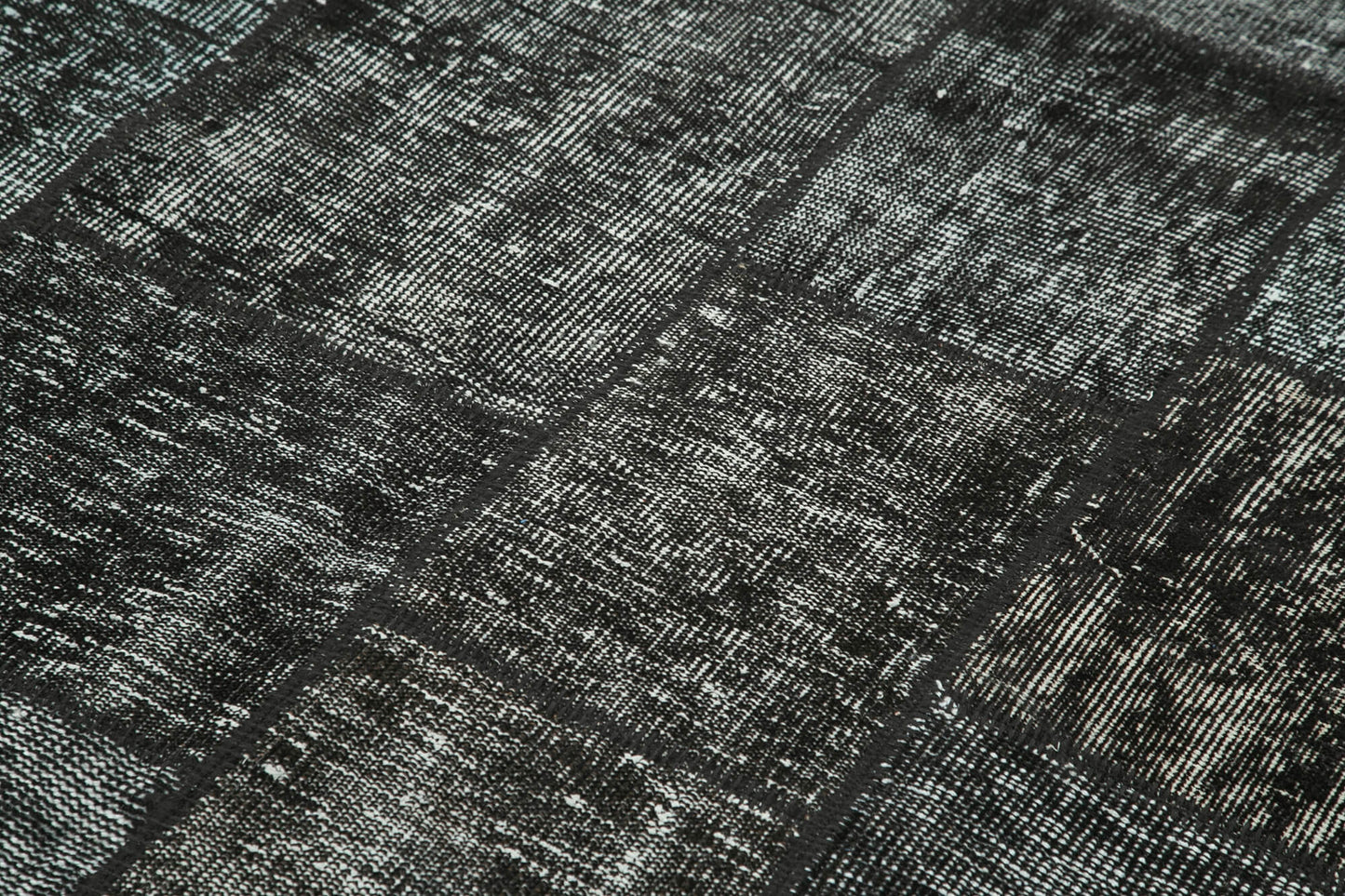 6x8 Black Patchwork Rug - 20244