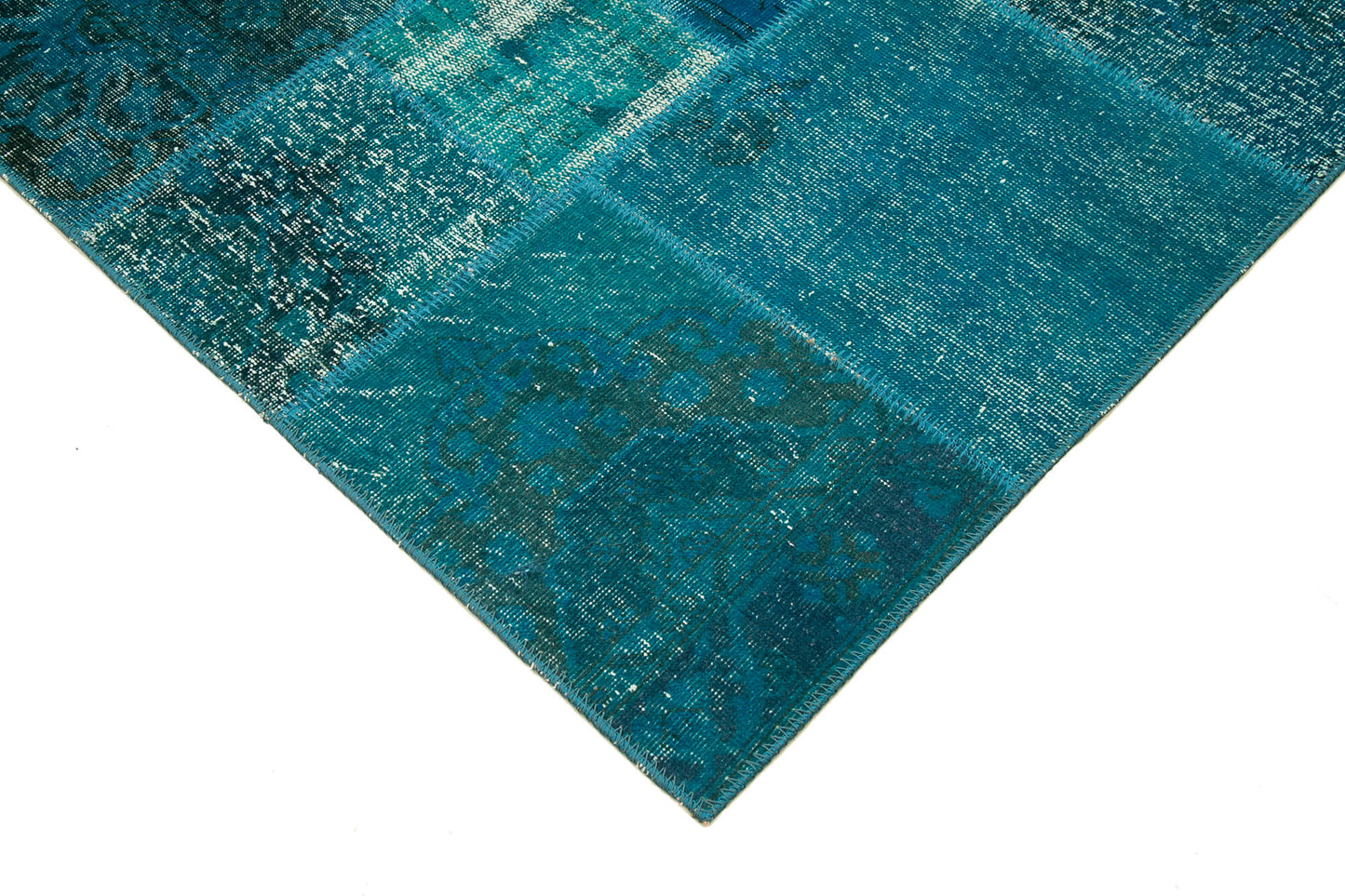 6x8 Turquoise Patchwork Rug - 20253