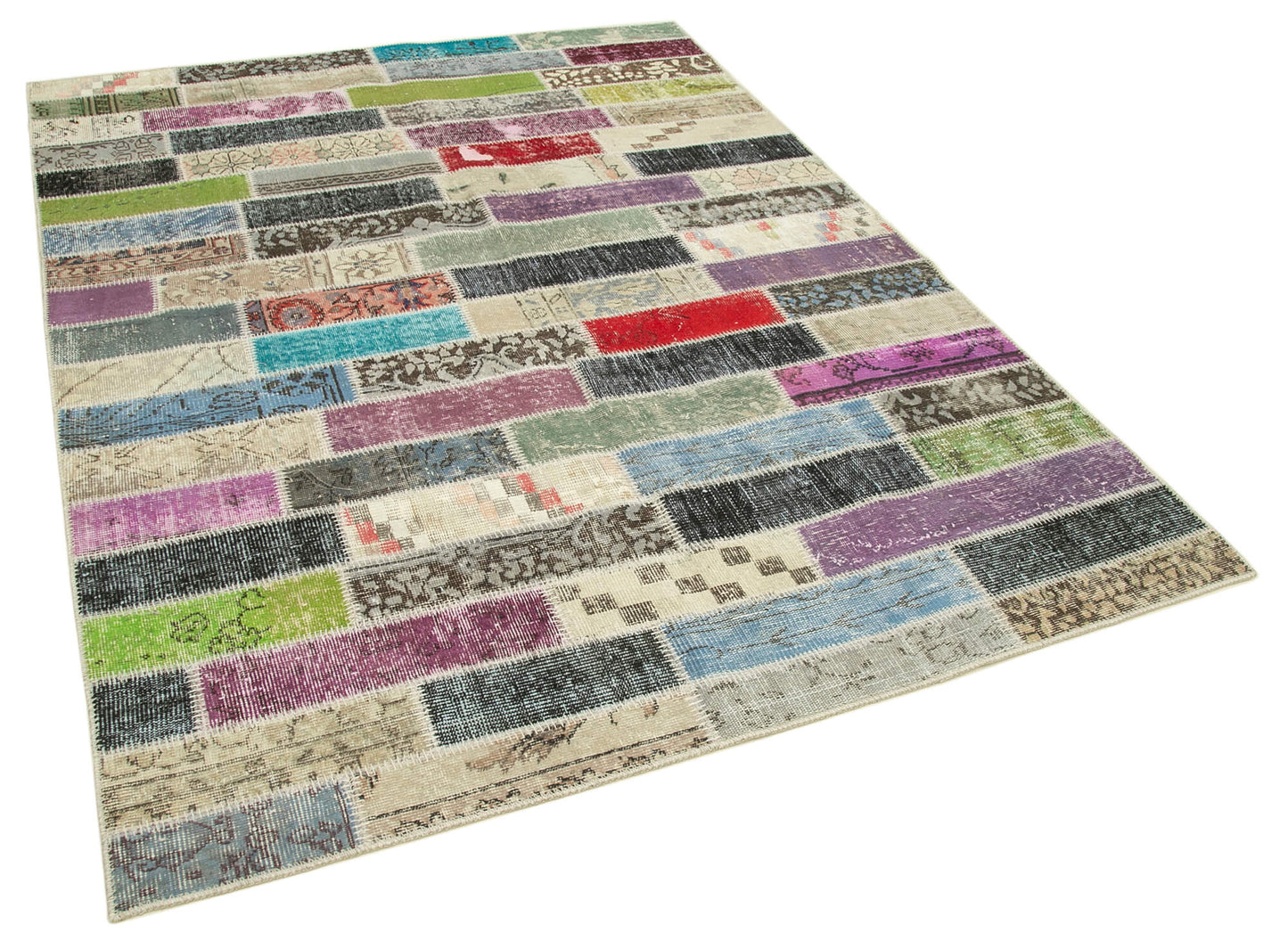 6x8 Multicolor Patchwork Rug - 20863