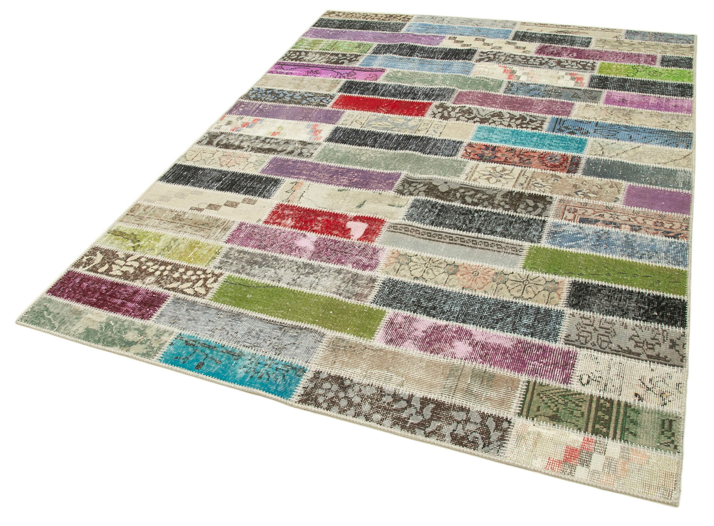 6x8 Multicolor Patchwork Rug - 20863