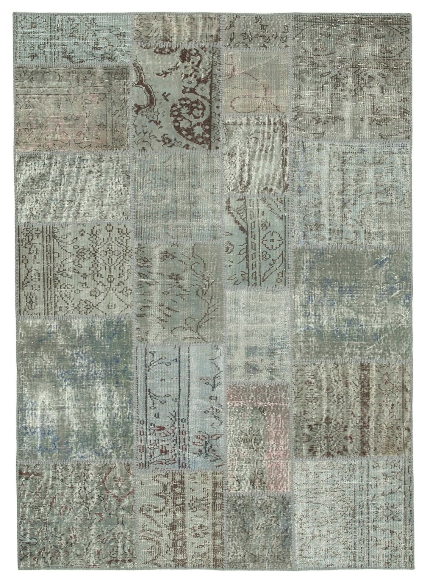 6x8 Grey Patchwork Rug - 20865
