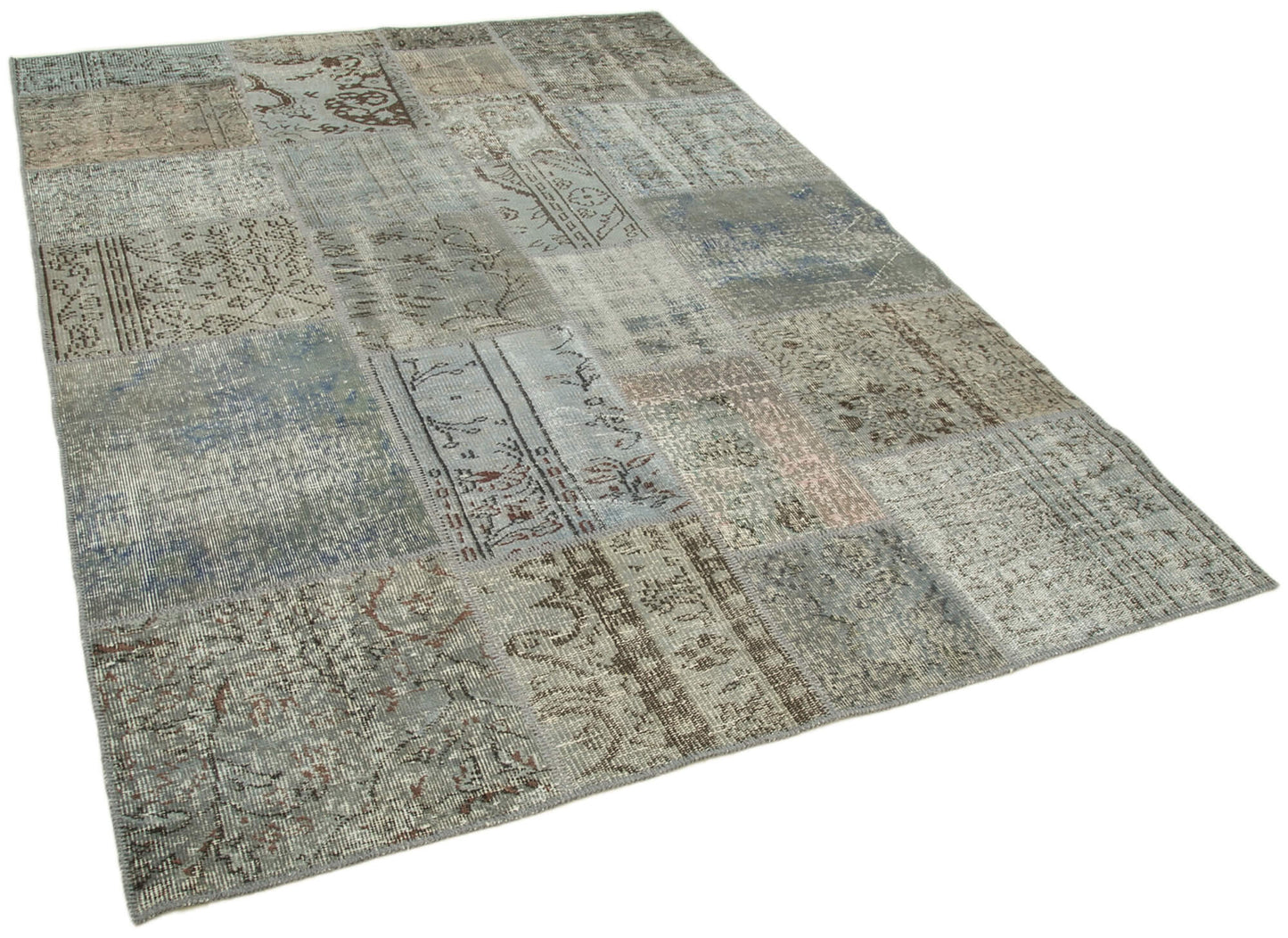 6x8 Grey Patchwork Rug - 20865