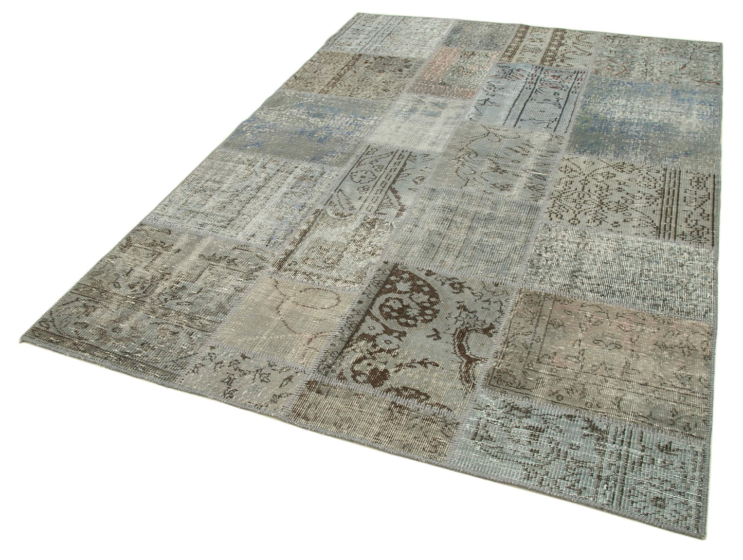 6x8 Grey Patchwork Rug - 20865