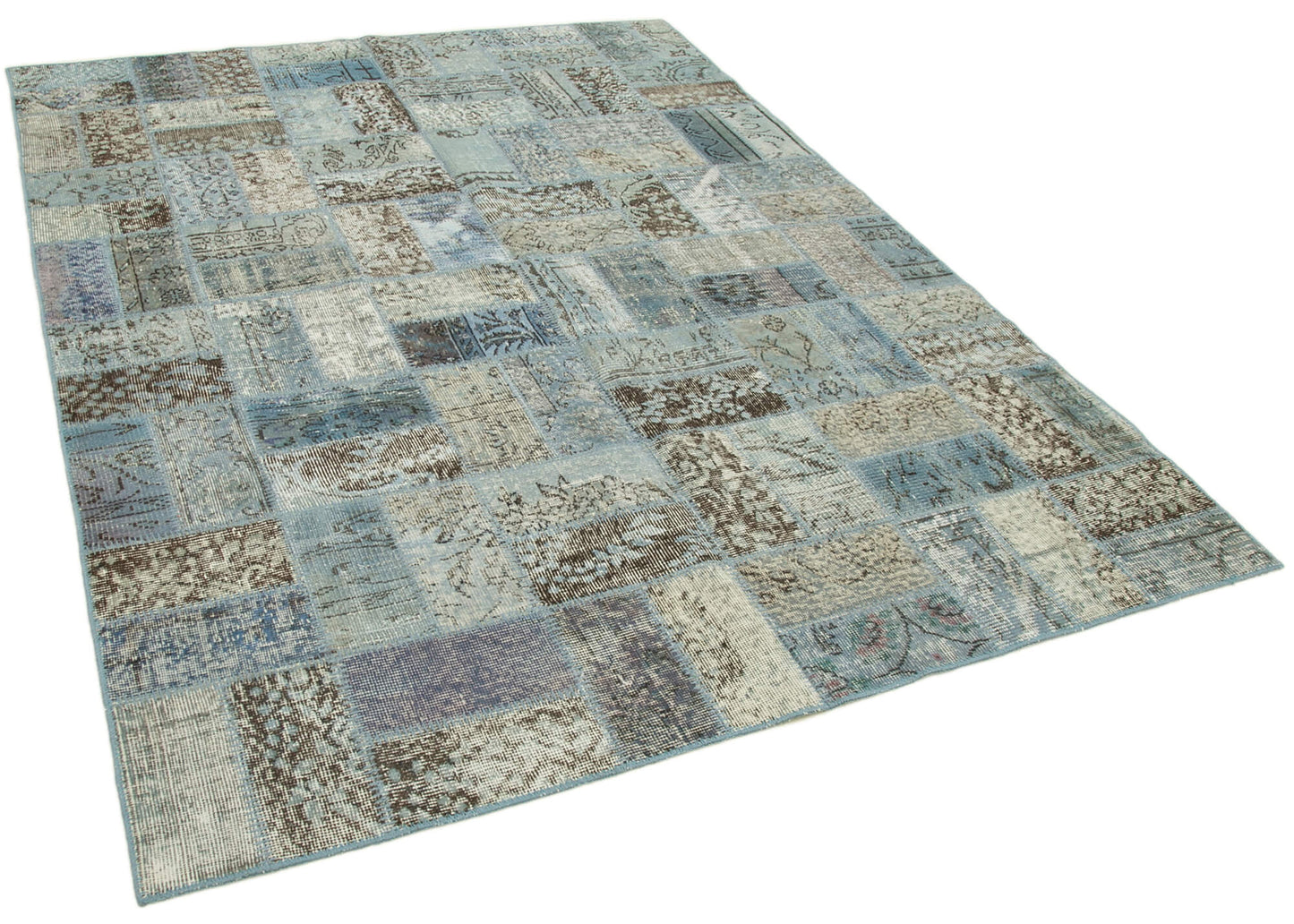 6x8 Blue Patchwork Rug - 20870