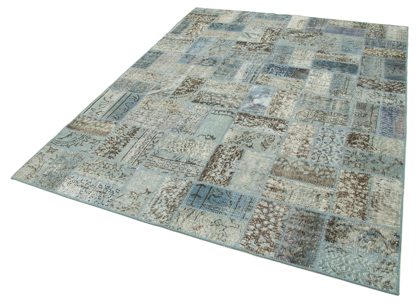 6x8 Blue Patchwork Rug - 20870