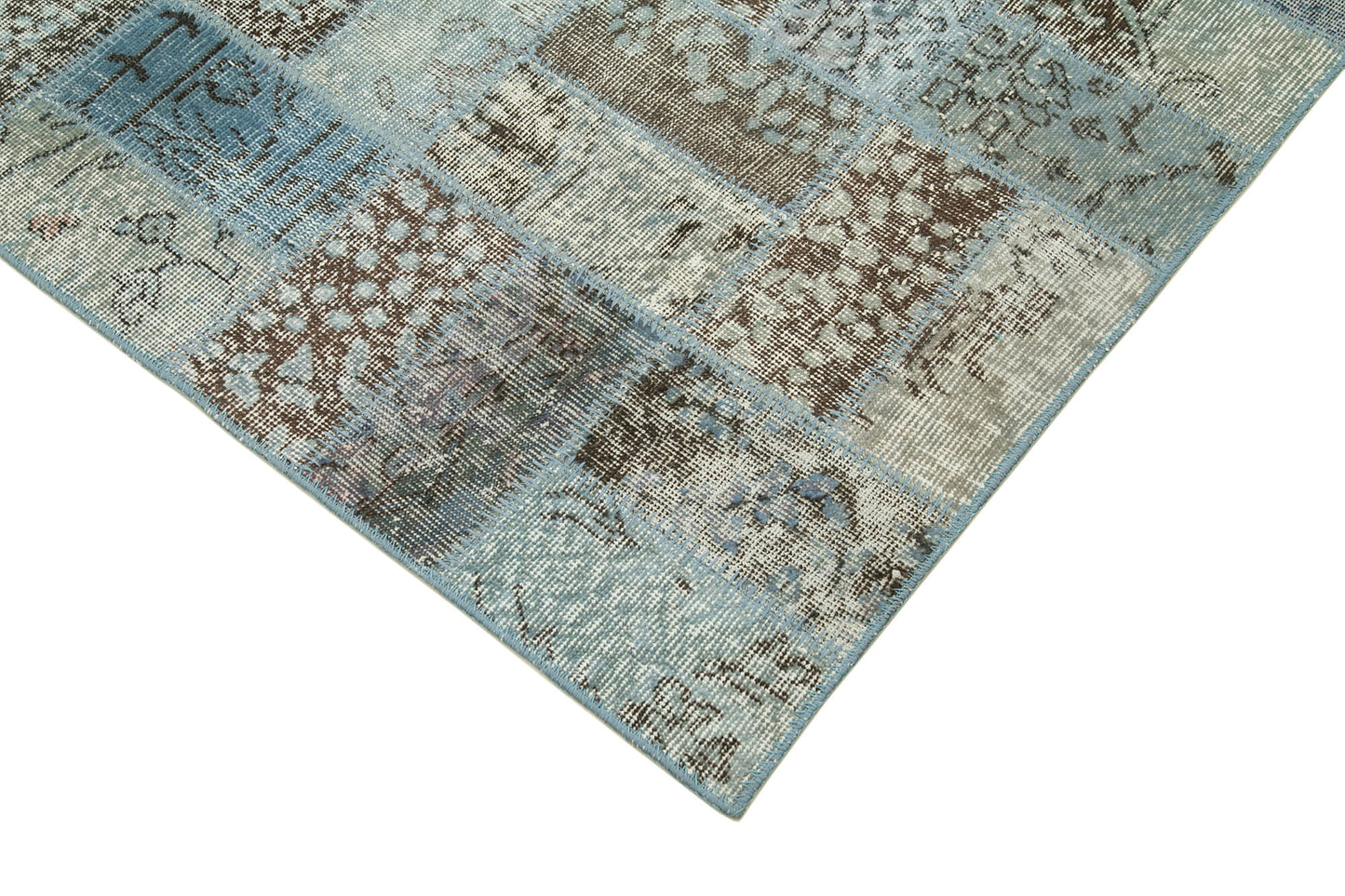 6x8 Blue Patchwork Rug - 20870