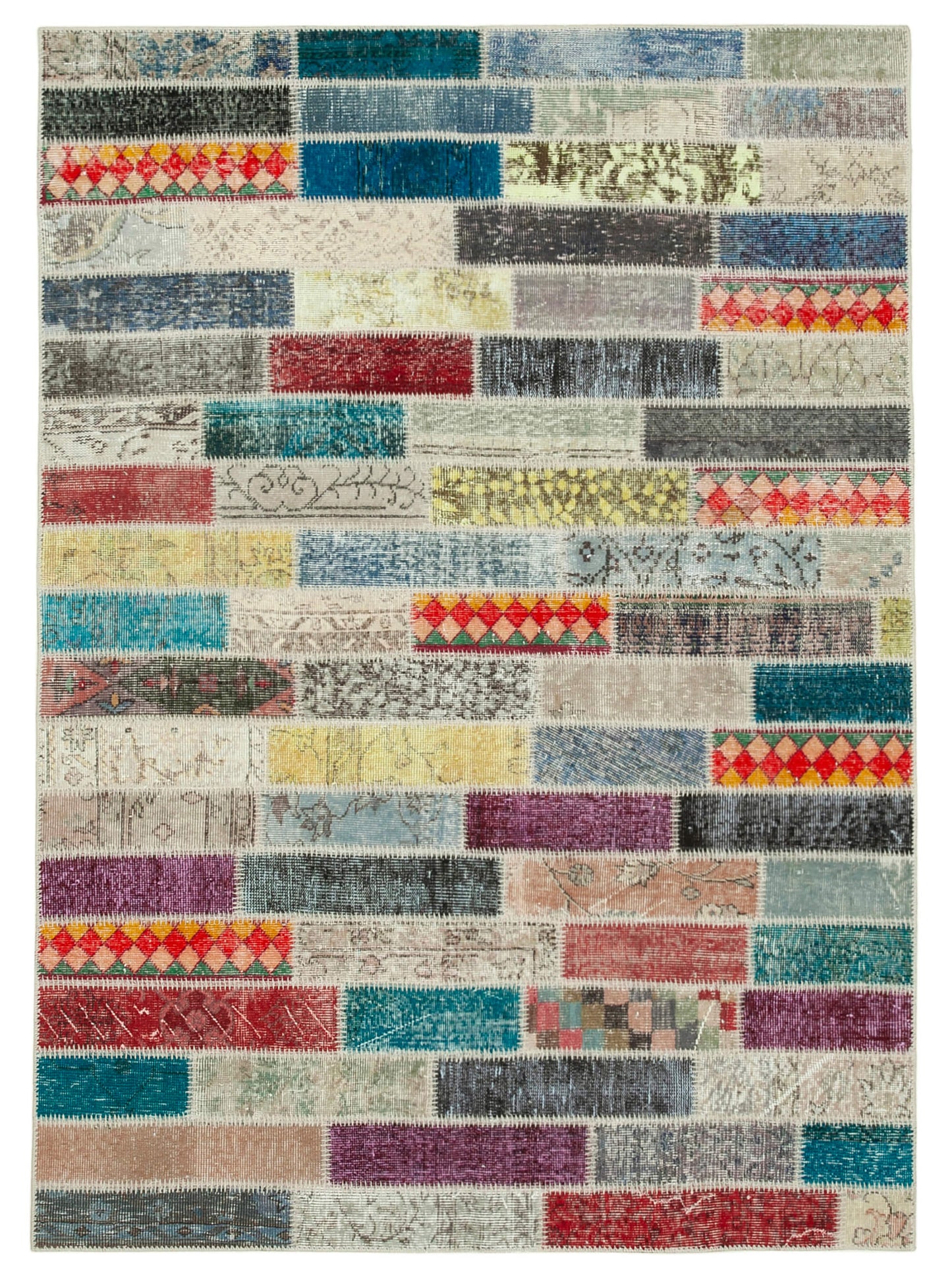 5x8 Multicolor Patchwork Rug - 20871