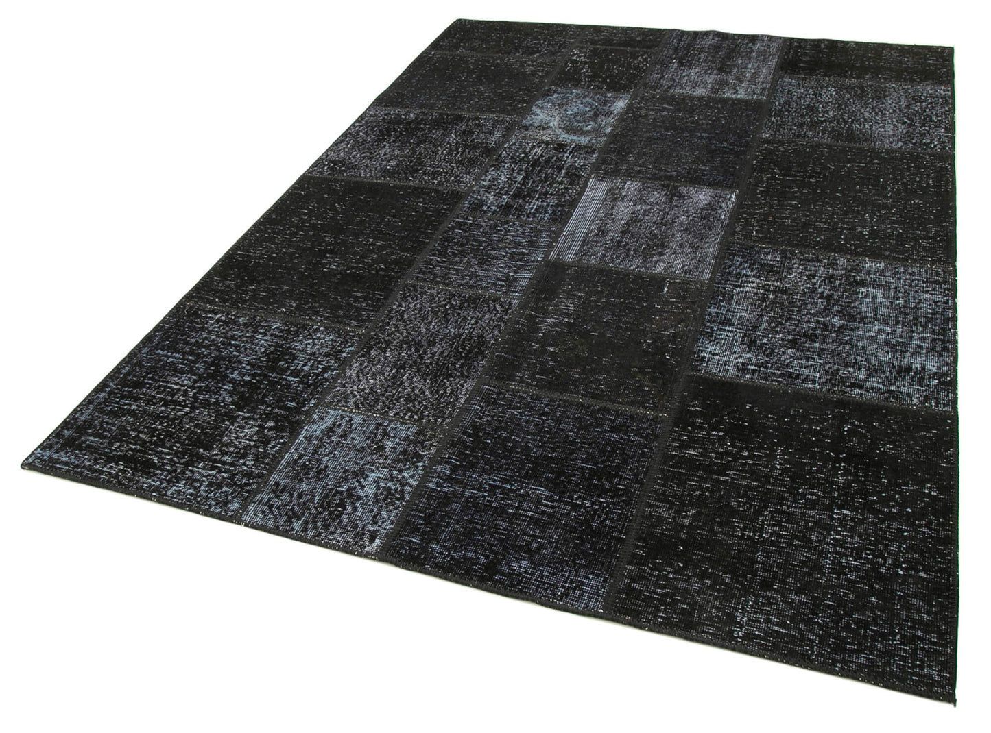 6x8 Black Patchwork Rug - 20875