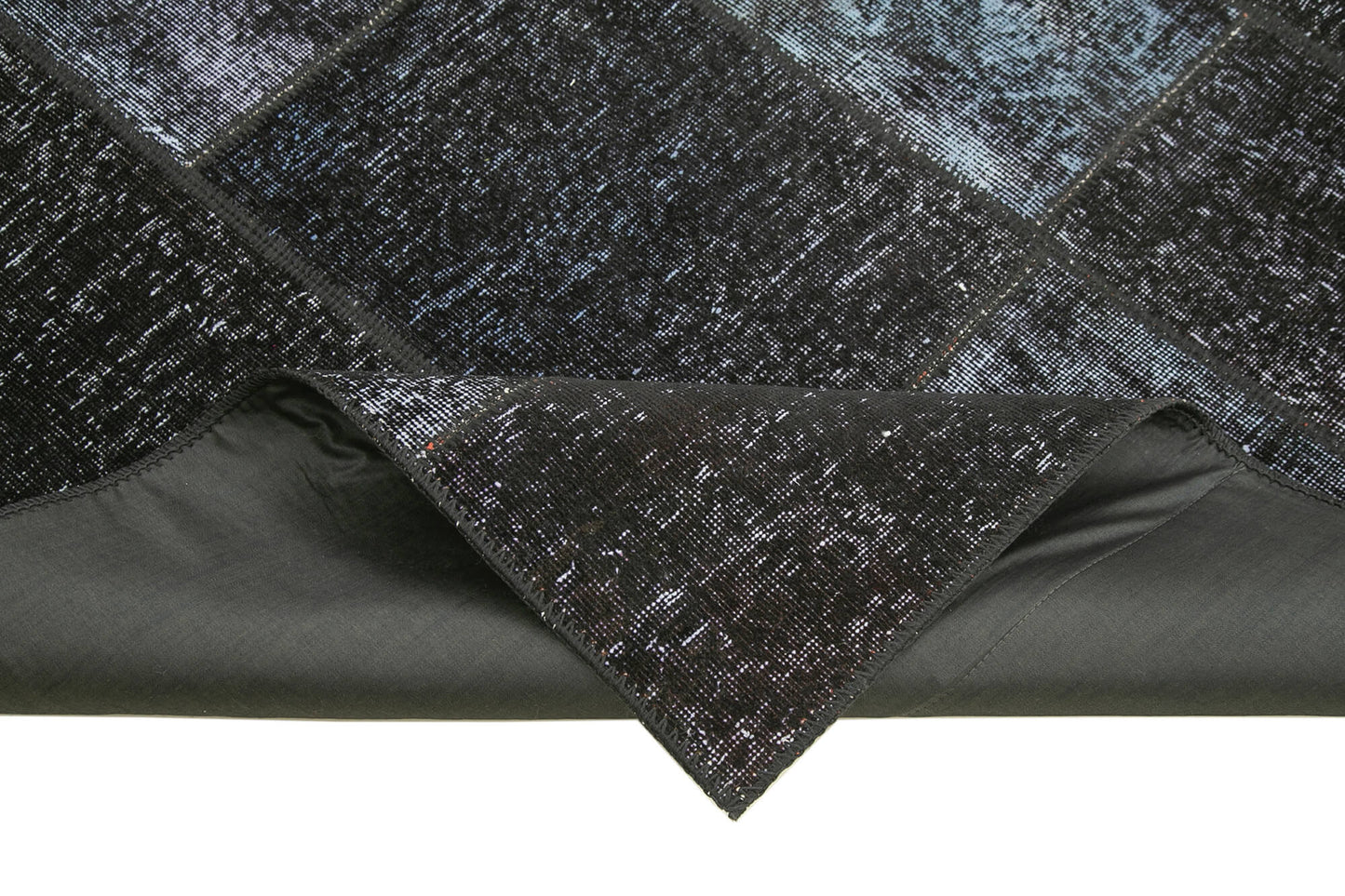 6x8 Black Patchwork Rug - 20875