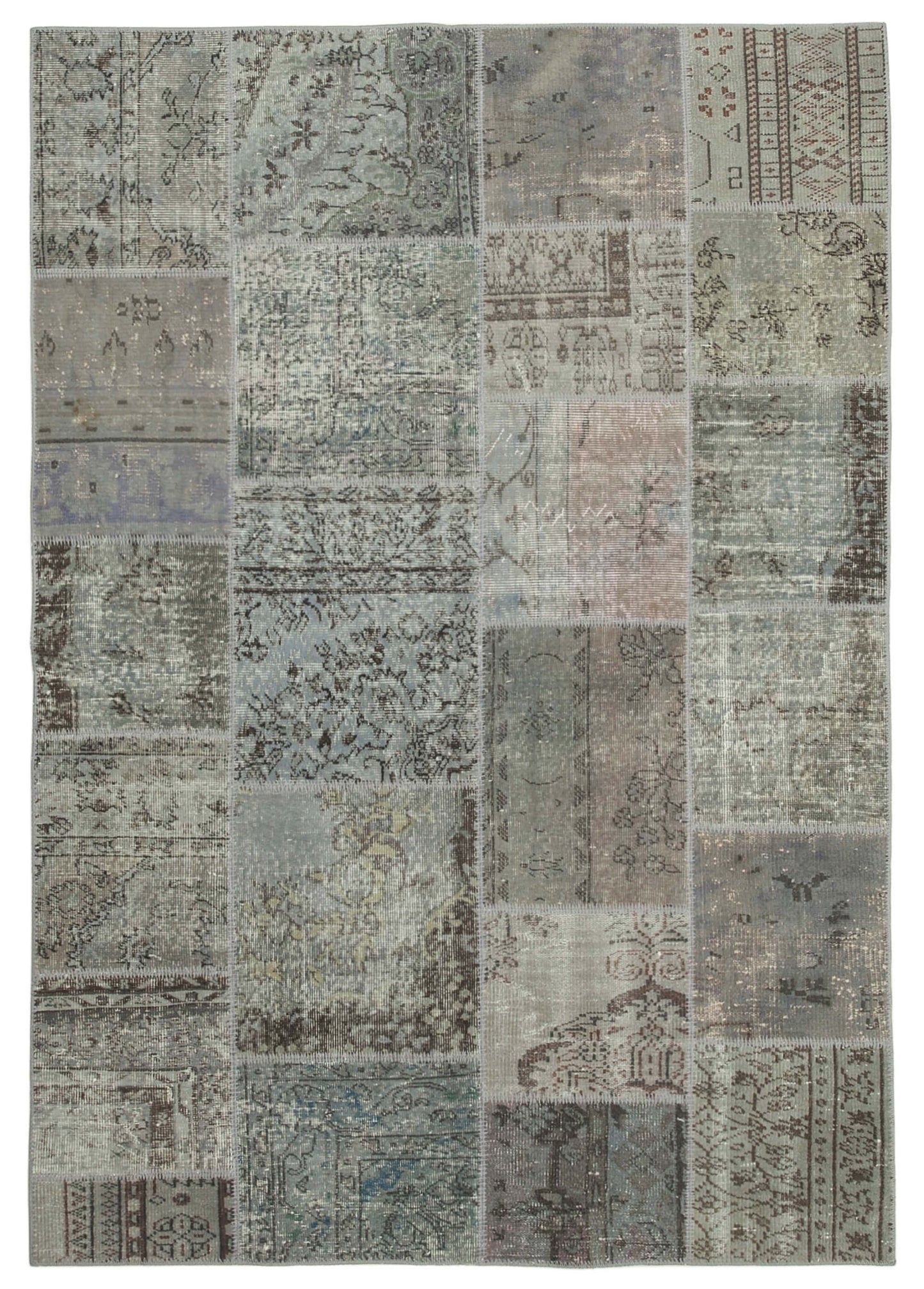 6x8 Grey Patchwork Rug - 20916