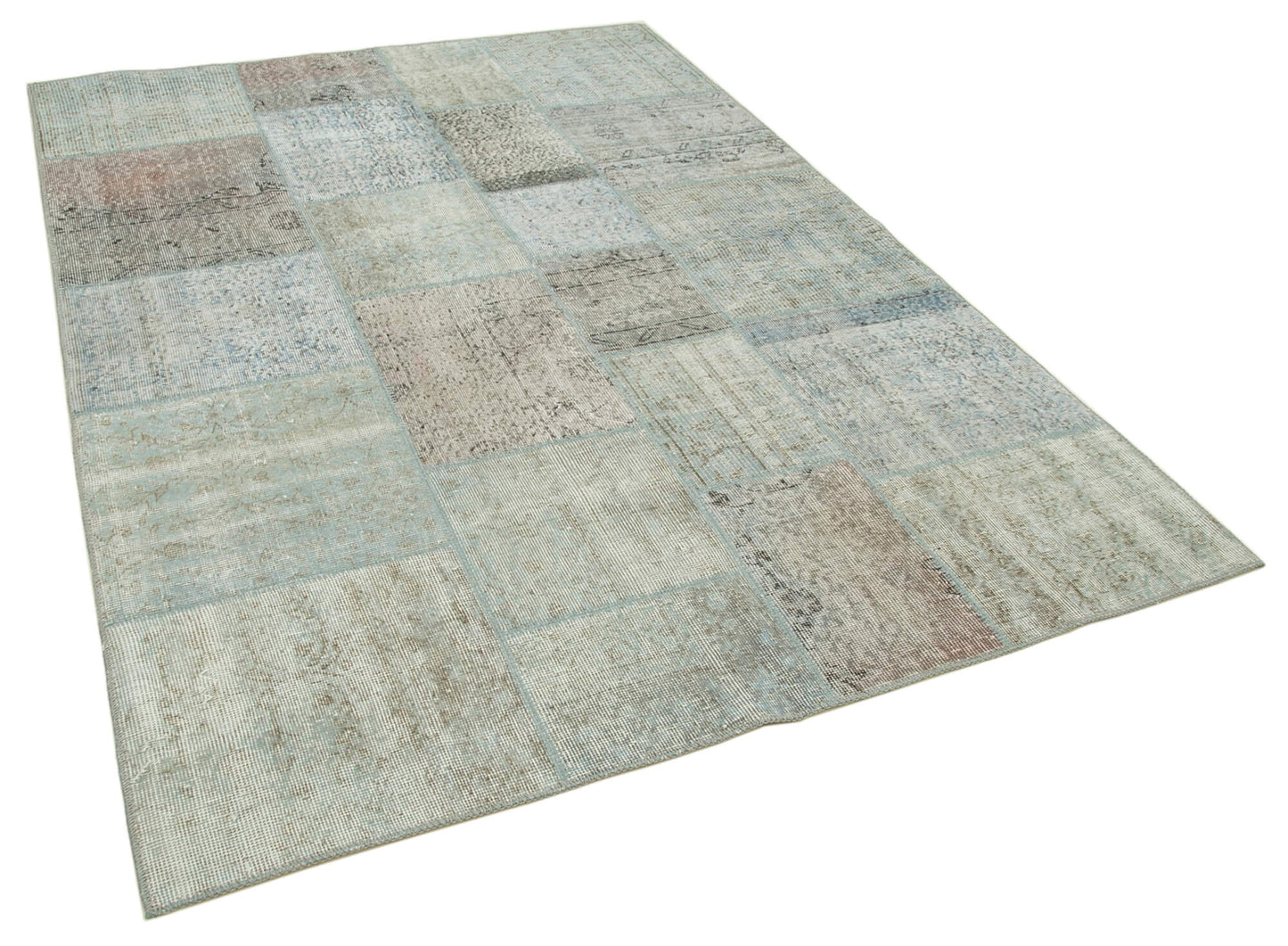 6x8 Blue Patchwork Rug - 20925