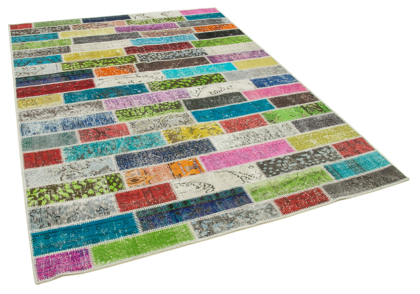 6x7 Multicolor Patchwork Rug - 20938