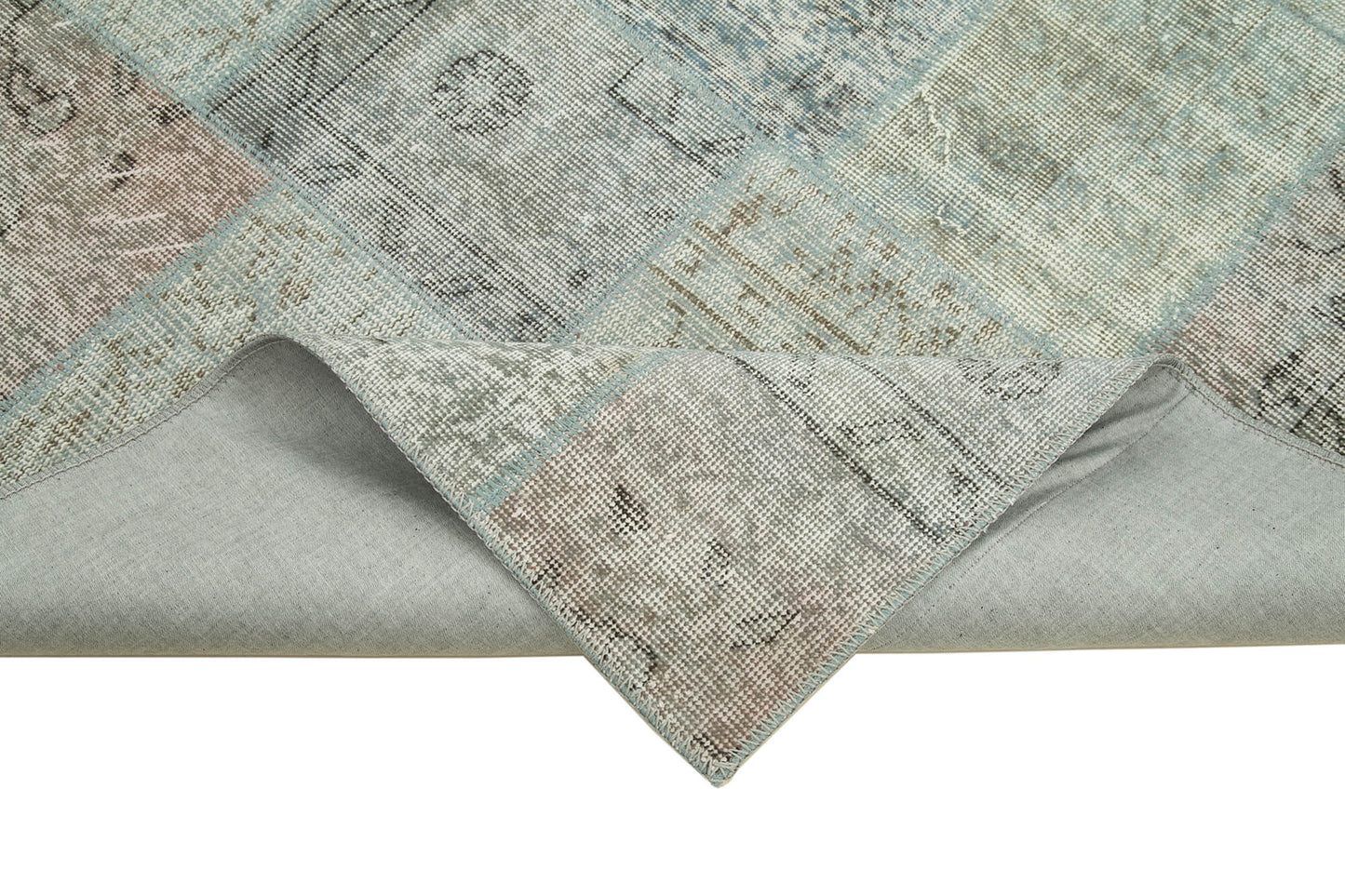6x8 Blue Patchwork Rug - 20950