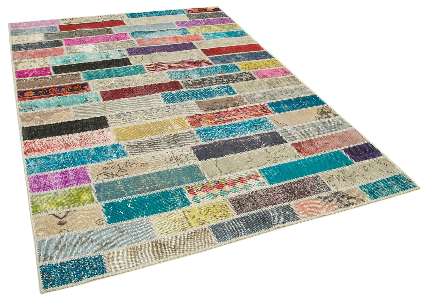 6x8 Multicolor Patchwork Rug - 20951