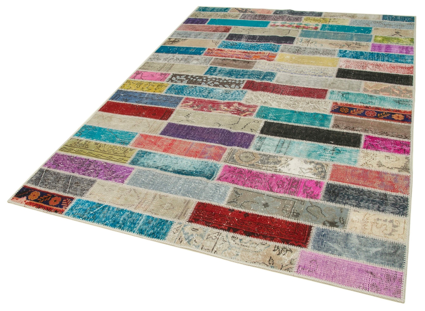 6x8 Multicolor Patchwork Rug - 20951