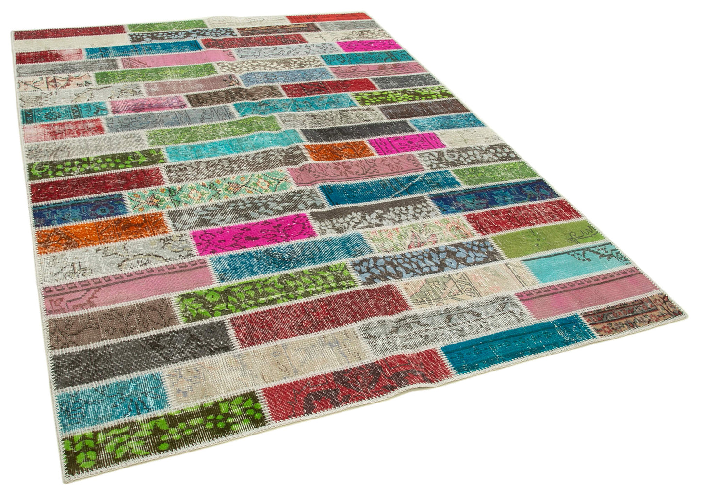 6x7 Multicolor Patchwork Rug - 20953