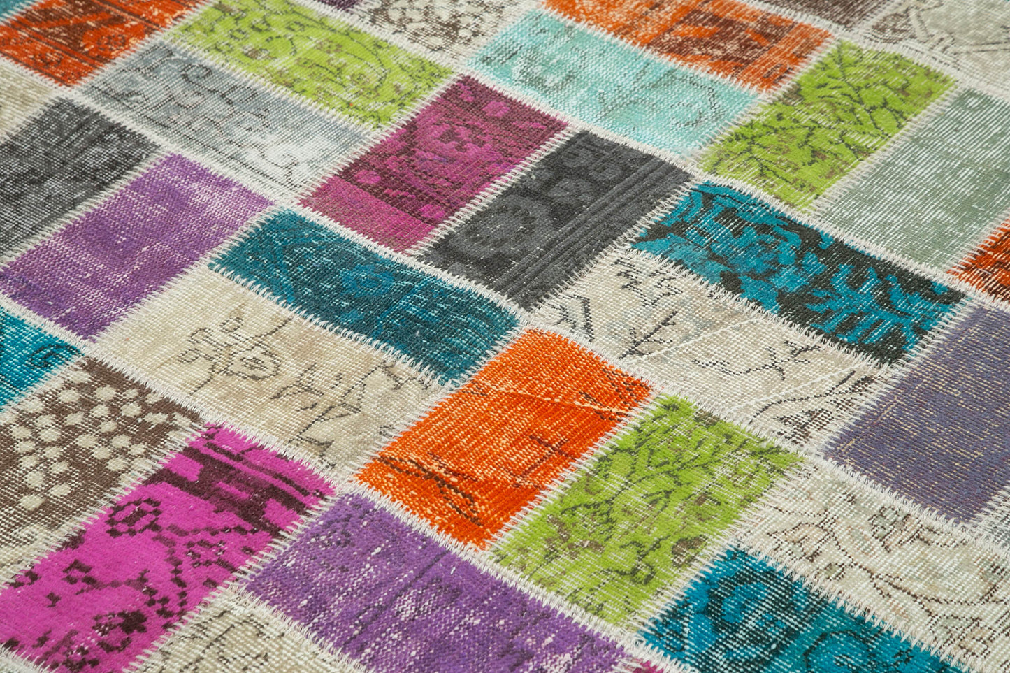 6x7 Multicolor Patchwork Rug - 20957
