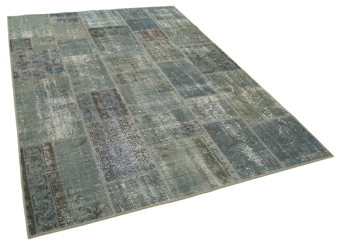 6x8 Grey Patchwork Rug - 20958