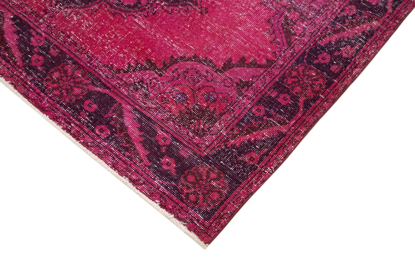 5x11 Fuchsia Turkish Over Dyed Runner Rug - 21712