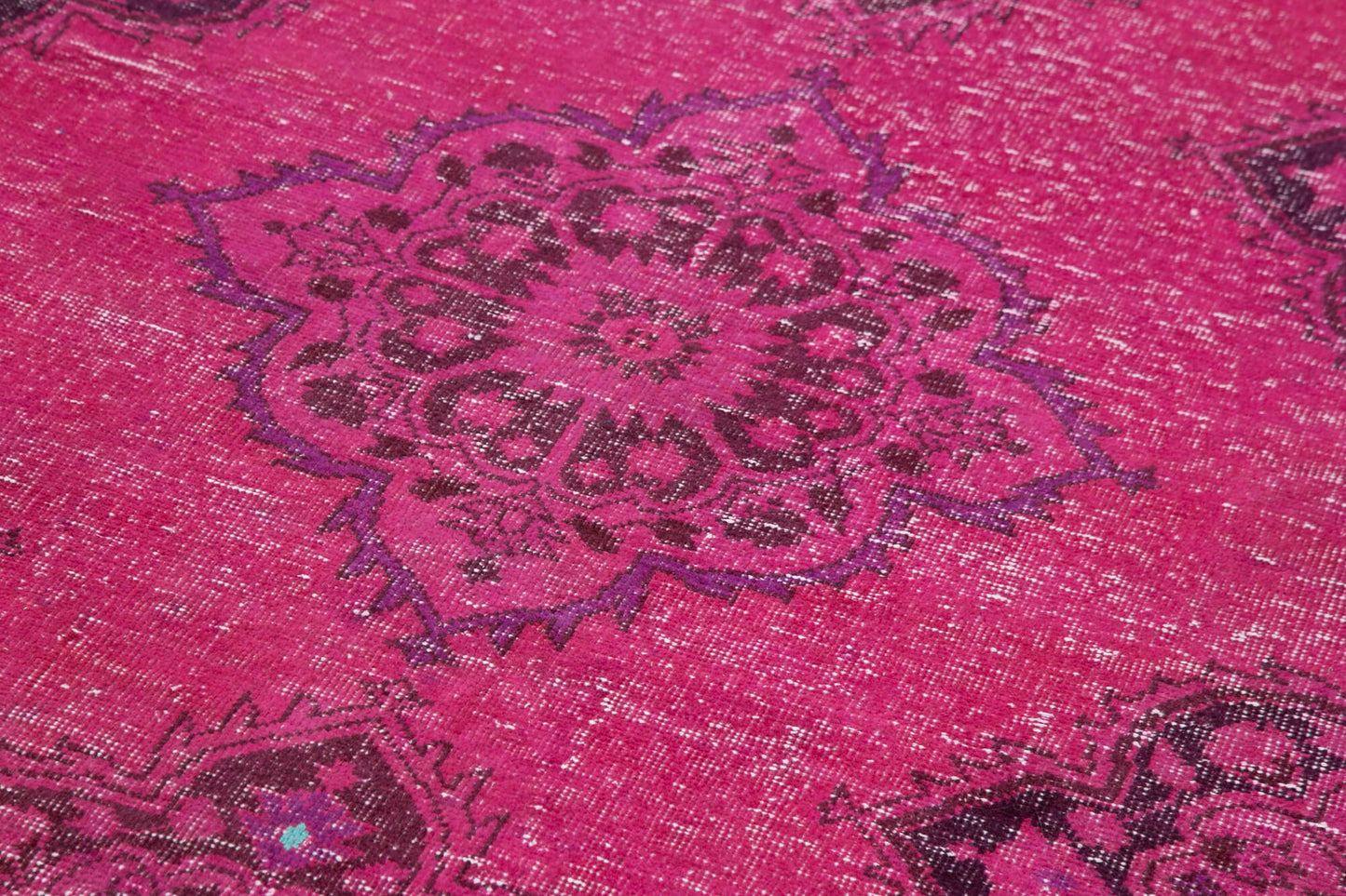 5x11 Fuchsia Turkish Over Dyed Runner Rug - 21712