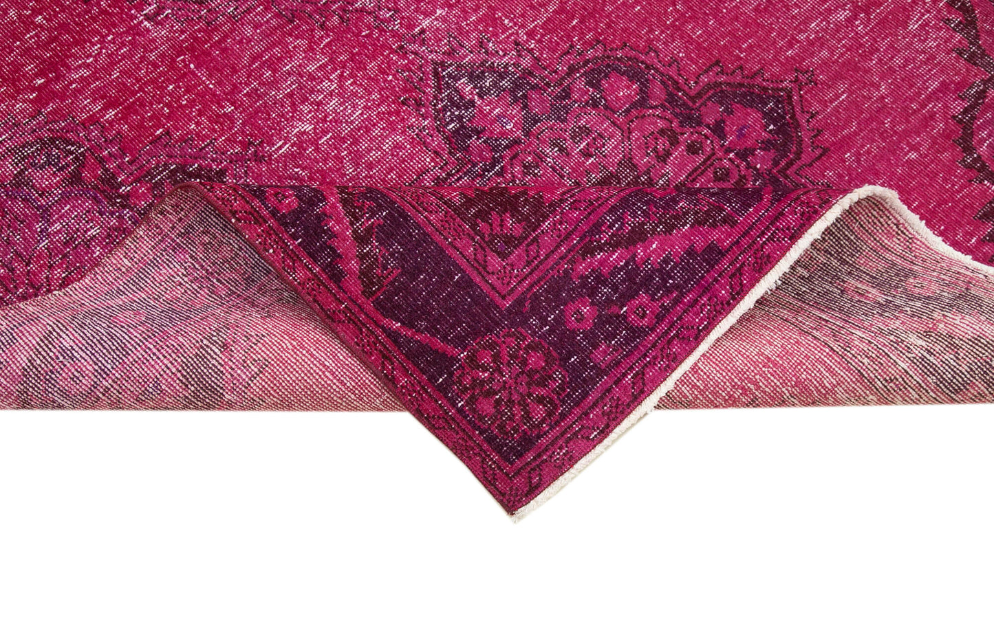 5x11 Fuchsia Turkish Over Dyed Runner Rug - 21712