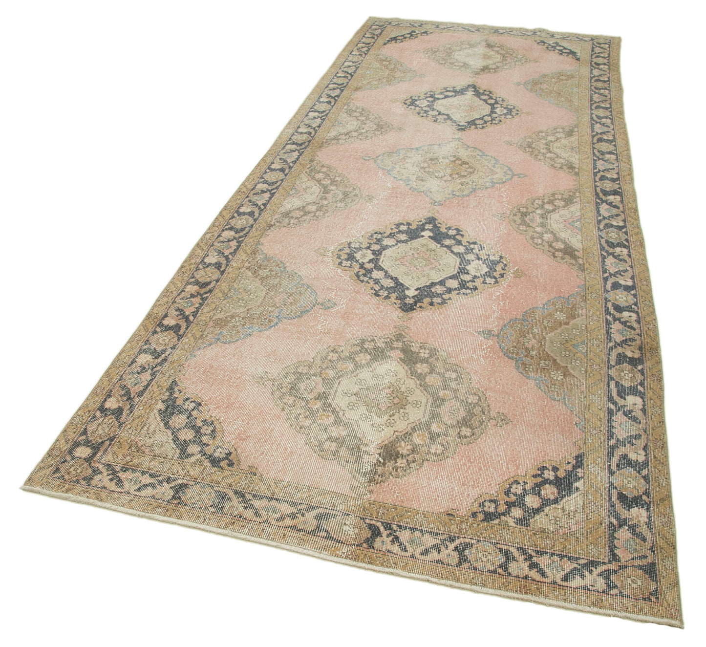 5x12 Beige Turkish Vintage Runner Rug - 21720