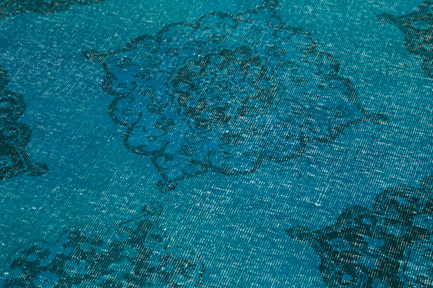 5x13 Turquoise Turkish Over Dyed Runner Rug - 21730