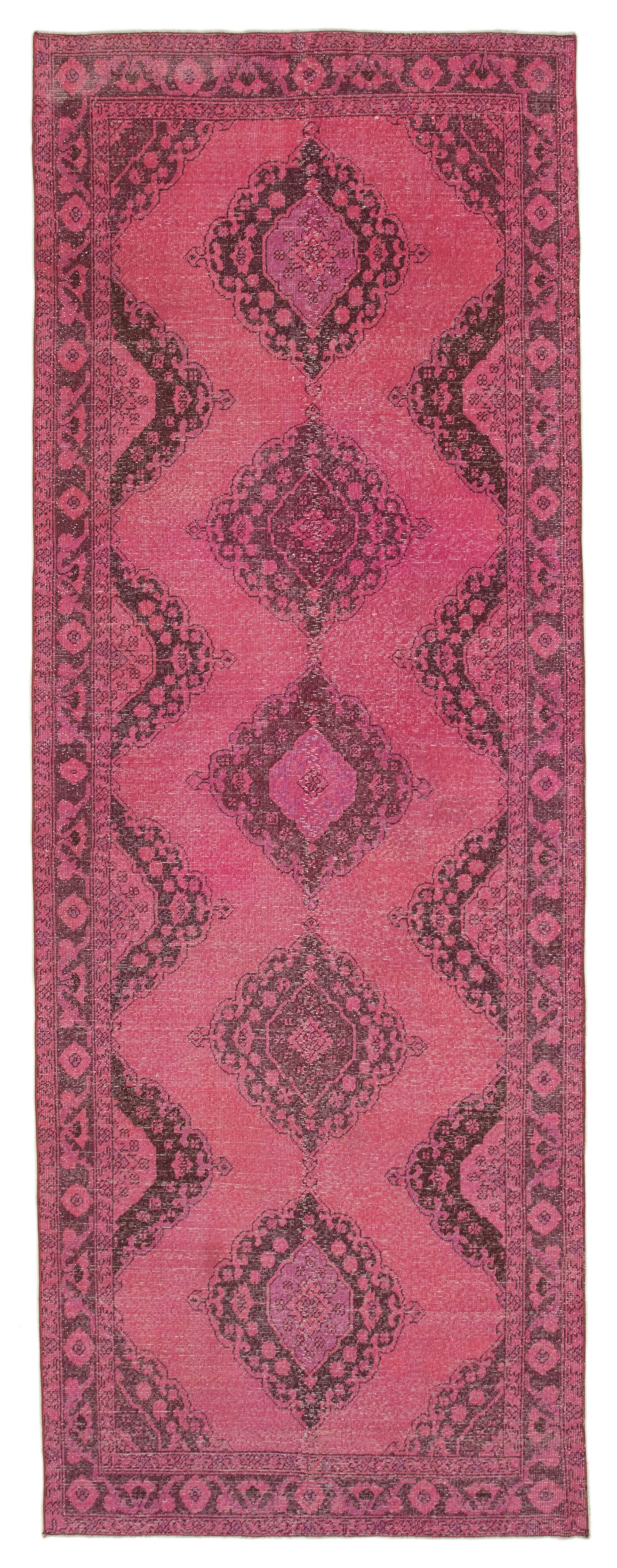 5x13 Pink Turkish Over Dyed Runner Rug - 21734