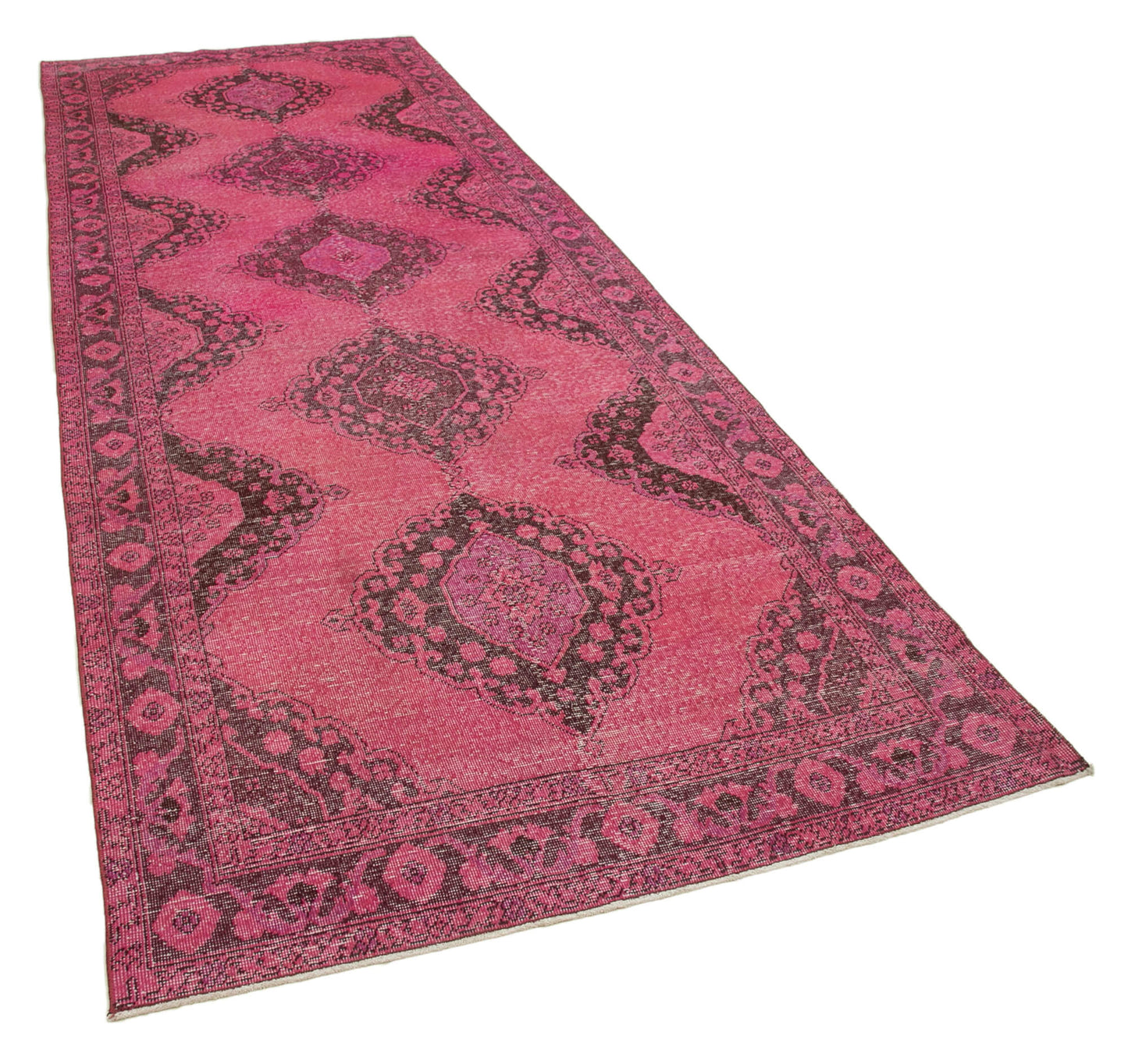 5x13 Pink Turkish Over Dyed Runner Rug - 21734