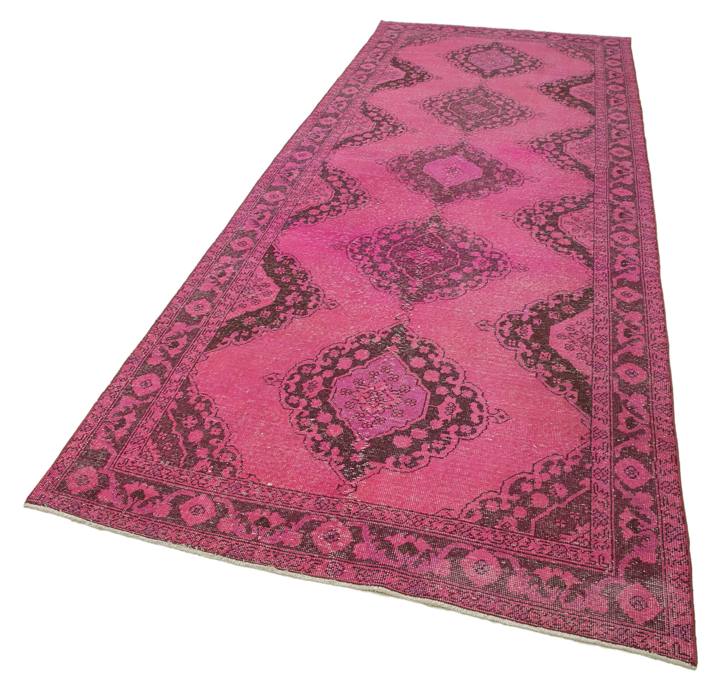5x13 Pink Turkish Over Dyed Runner Rug - 21734