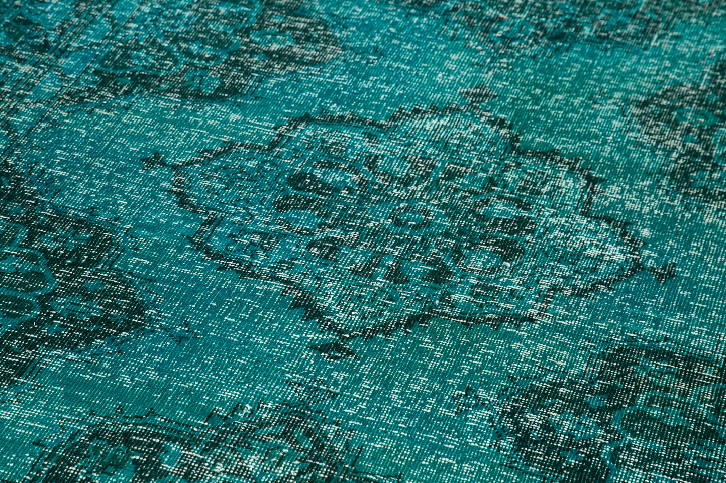 5x13 Turquoise Turkish Over Dyed Runner Rug - 21739